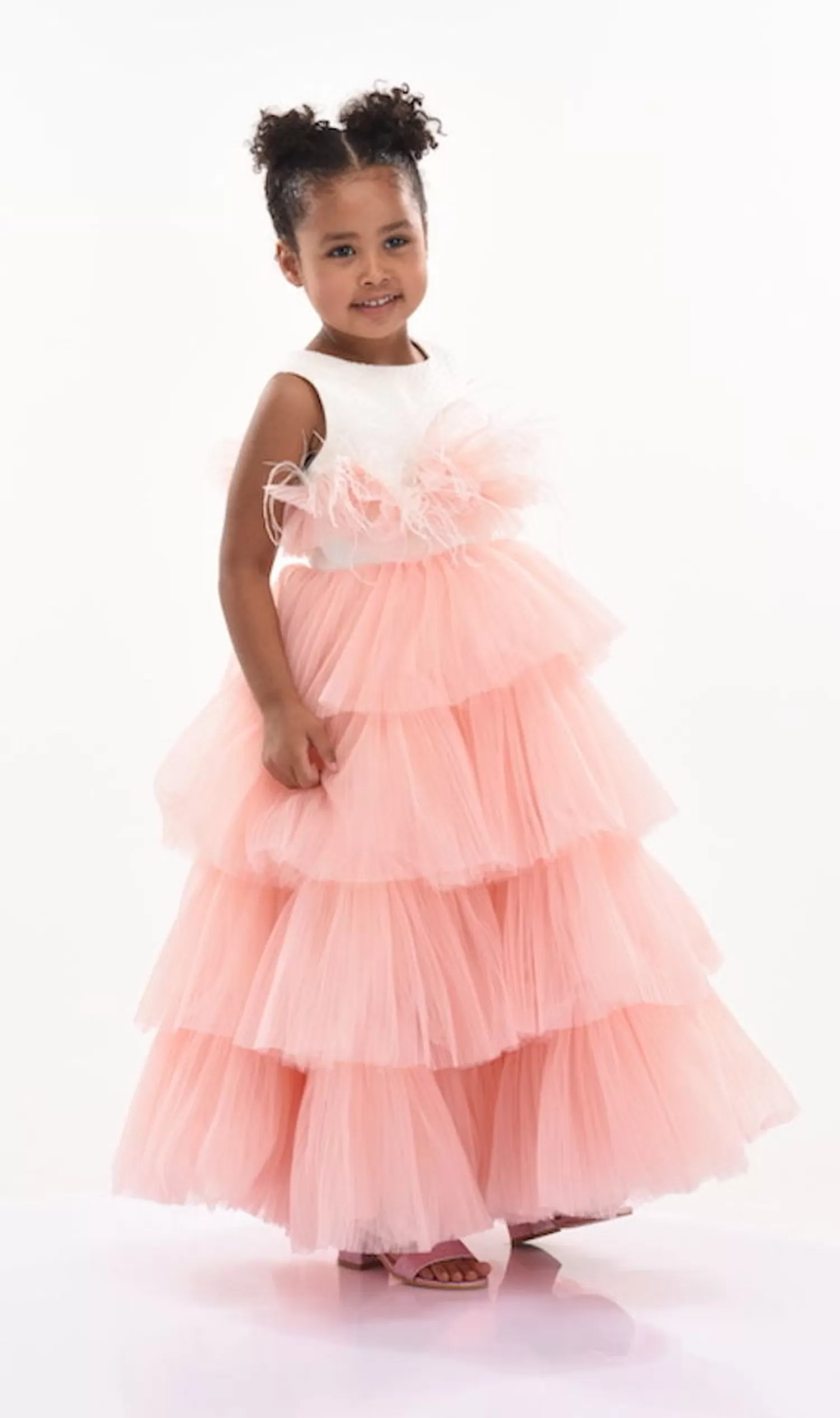 Dresses^Tulleen Madera Tiered Tulle Dress Pink