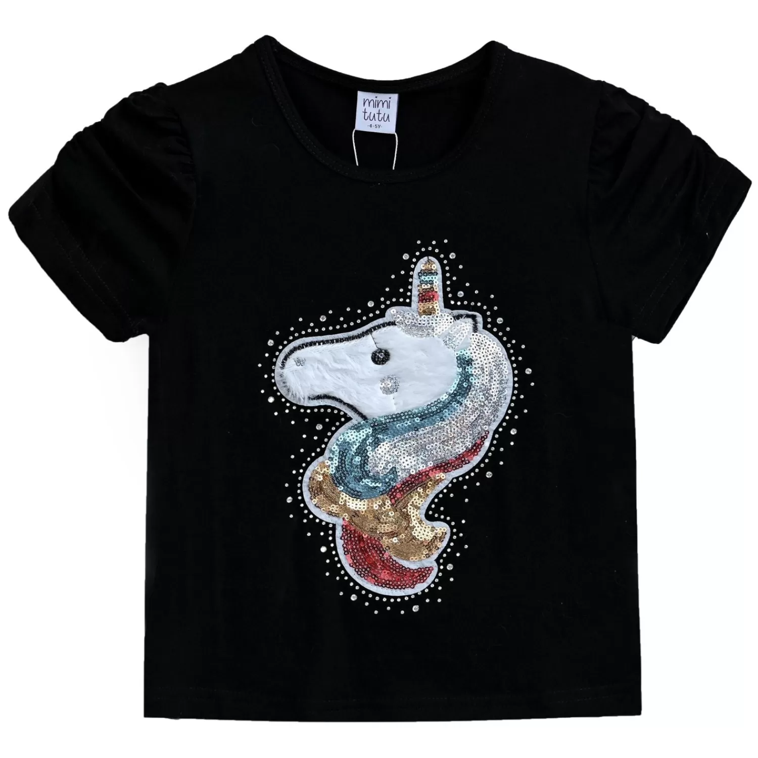 T-Shirts^Mimi Tutu -Mt4202-Unicorn-Black-T-Shirt