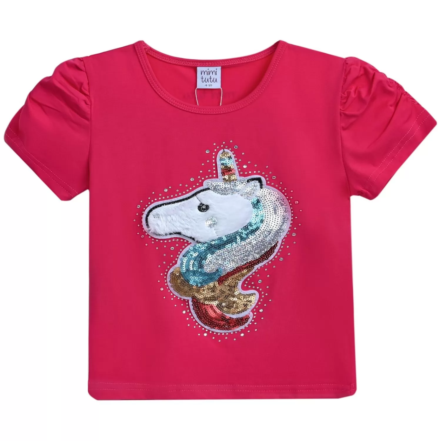 T-Shirts^Mimi Tutu -Mt4202-Unicorn-Raspberry-T-Shirt