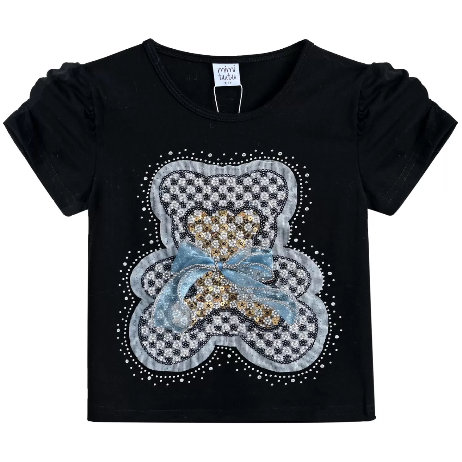 T-Shirts^Mimi Tutu -Mt4205-Bear-Black-T-Shirt