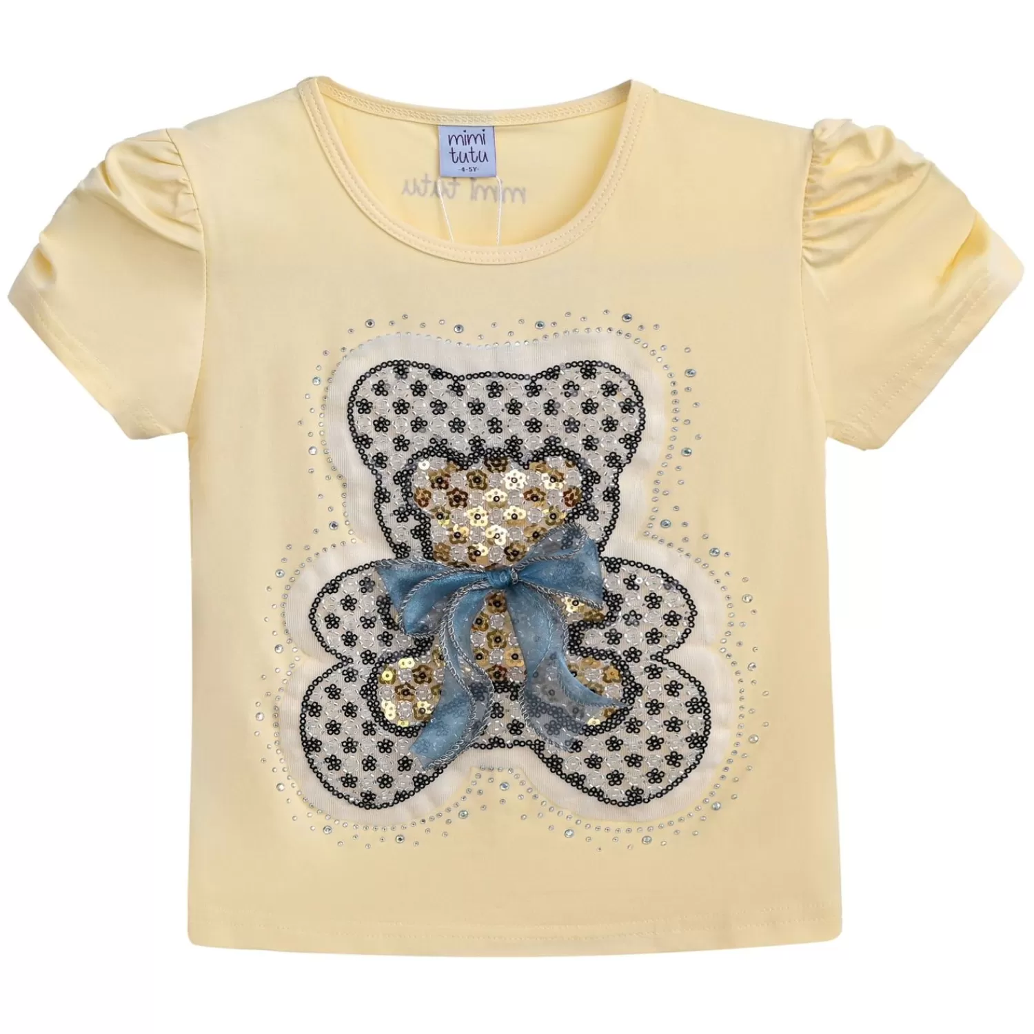 T-Shirts^Mimi Tutu -Mt4205-Bear-Buttercream-T-Shirt