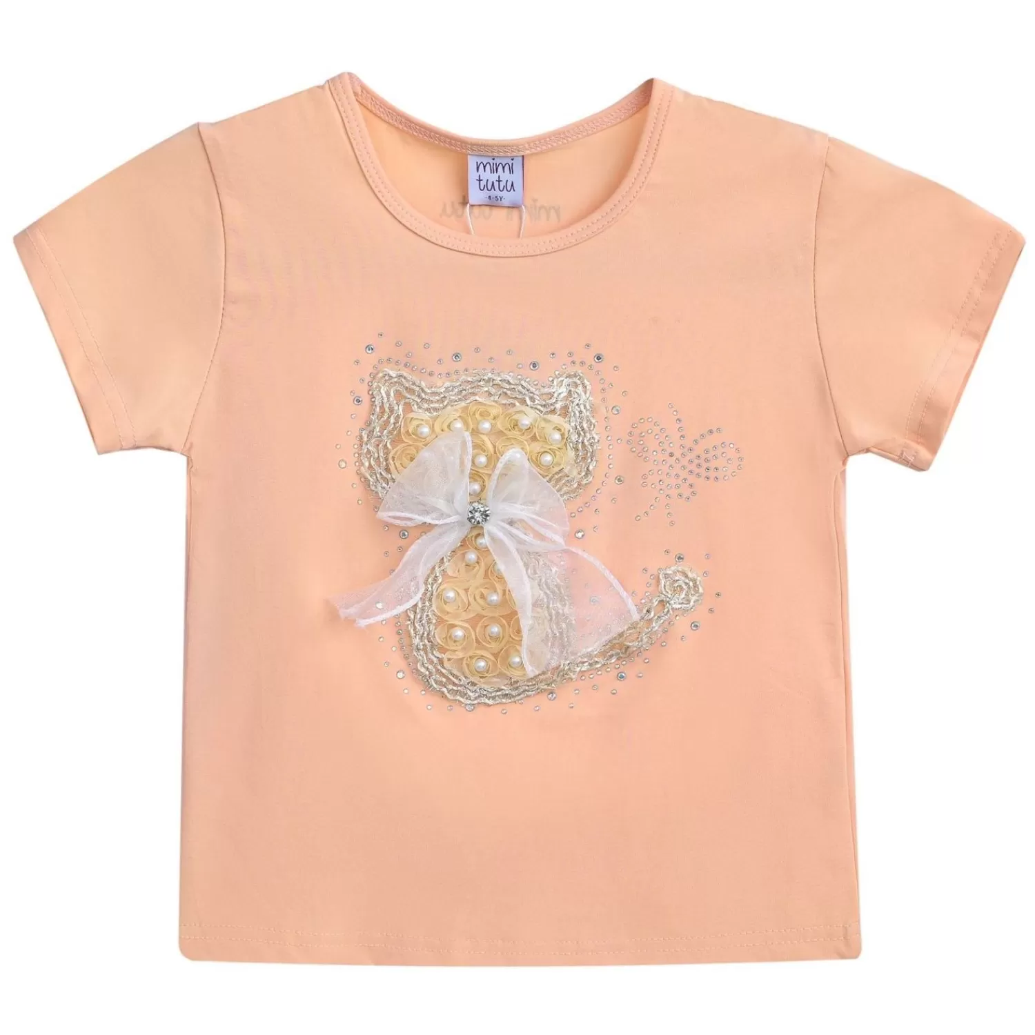 T-Shirts^Mimi Tutu -Mt4206-Cat-Pink-T-Shirt