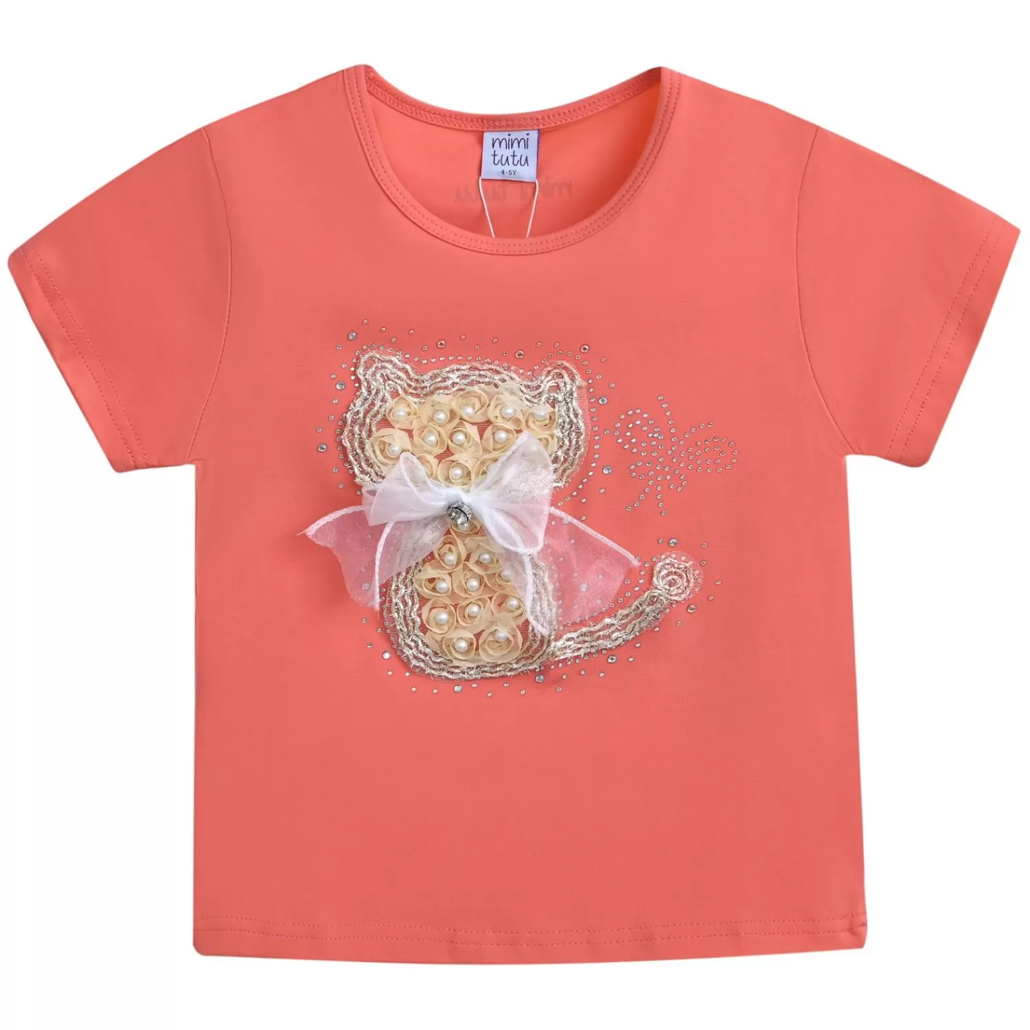 T-Shirts^Mimi Tutu -Mt4206-Cat-Raspberry-T-Shirt