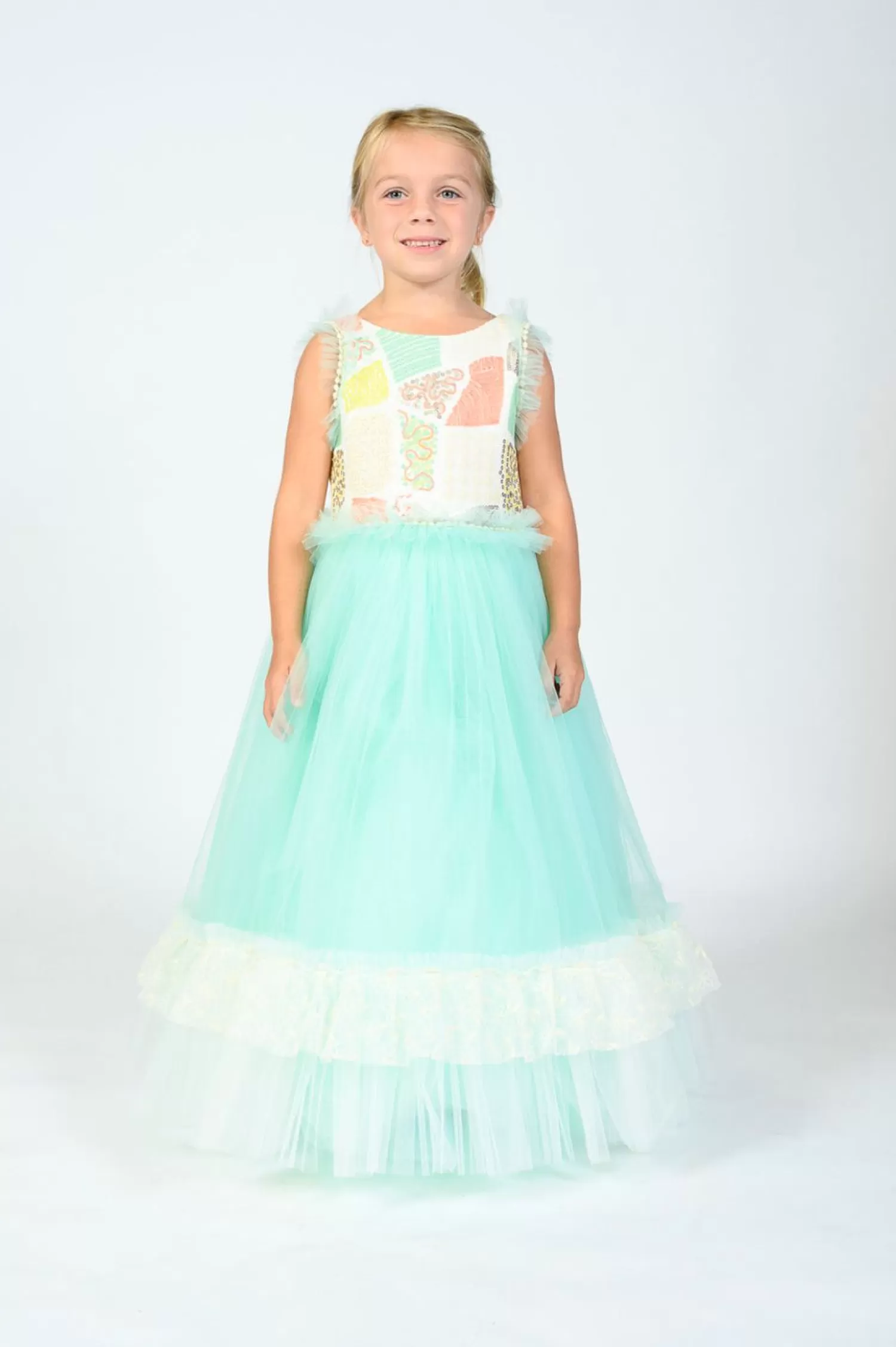 Dresses^Tulleen Mint Lynn Embroidered Dress Blue