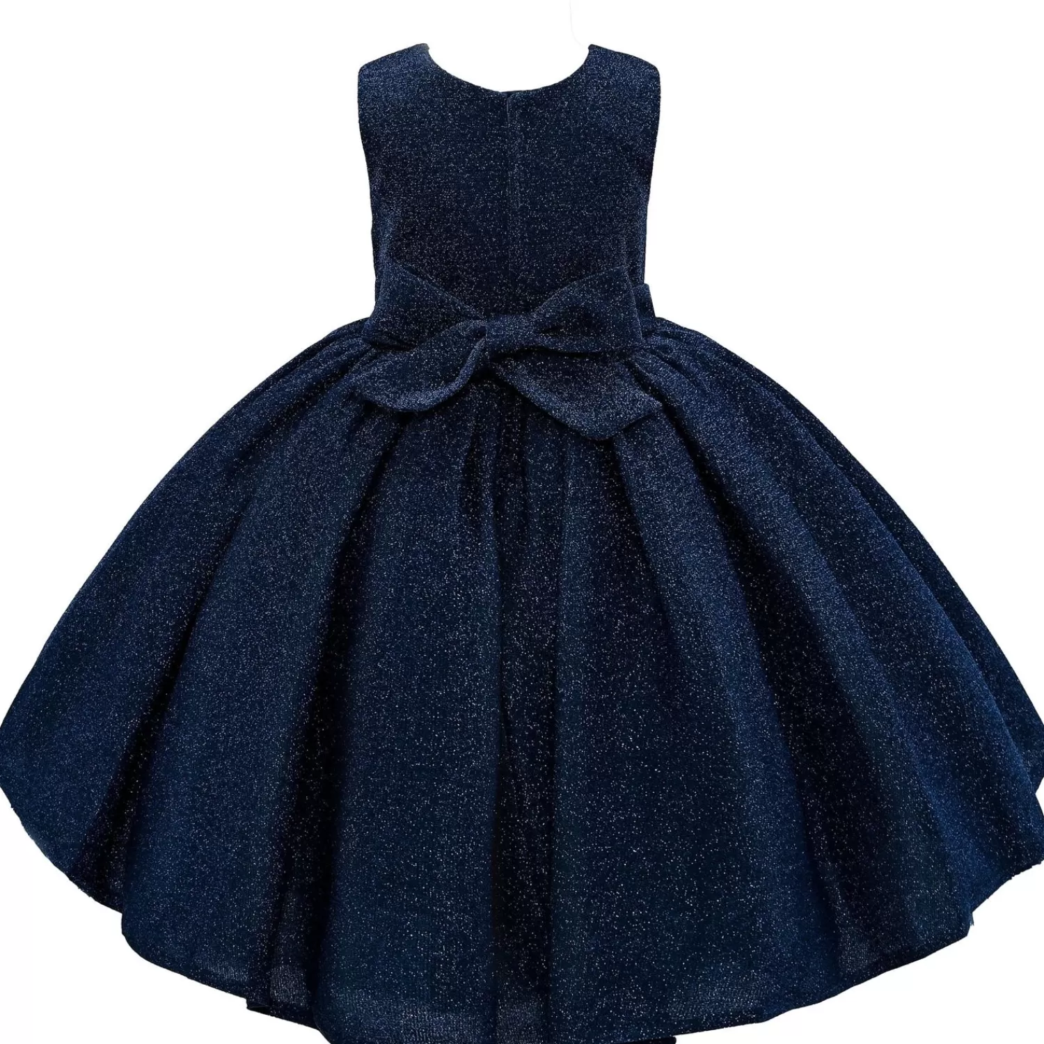 Dresses^Tulleen Navy Sapphire Sarita Glitter Double Bow Dress Blue