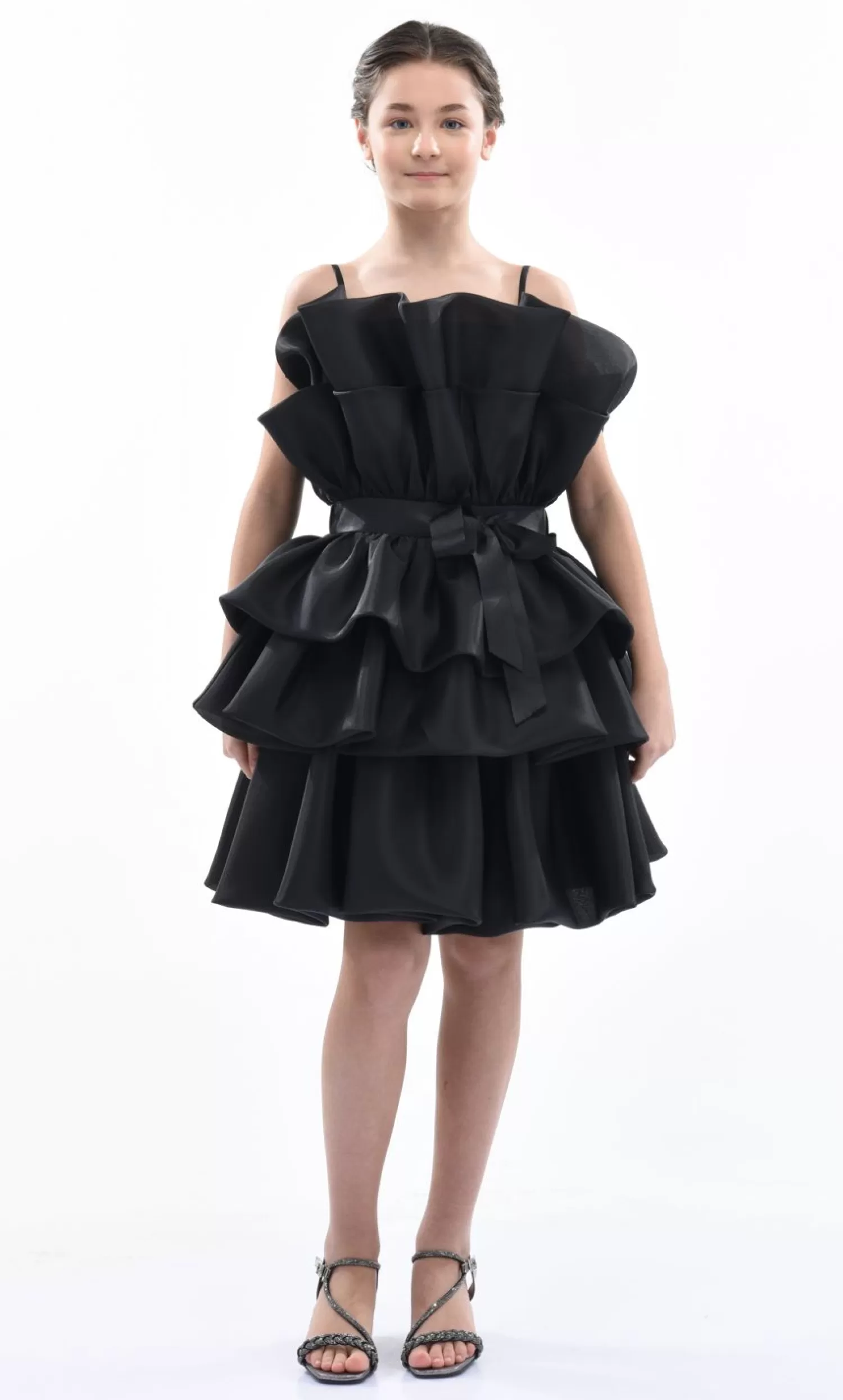 Dresses^Tulleen Noella Ruffle Bow Dress Black