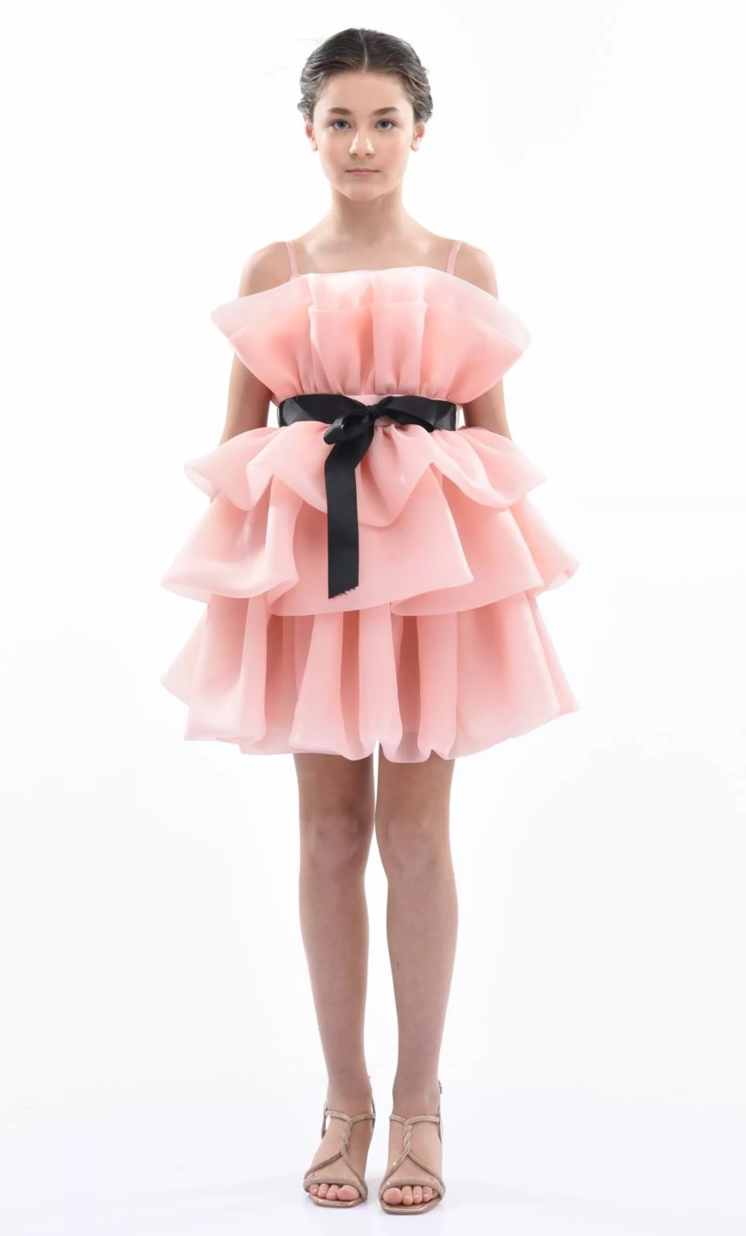 Dresses^Tulleen Noella Ruffle Bow Dress Pink