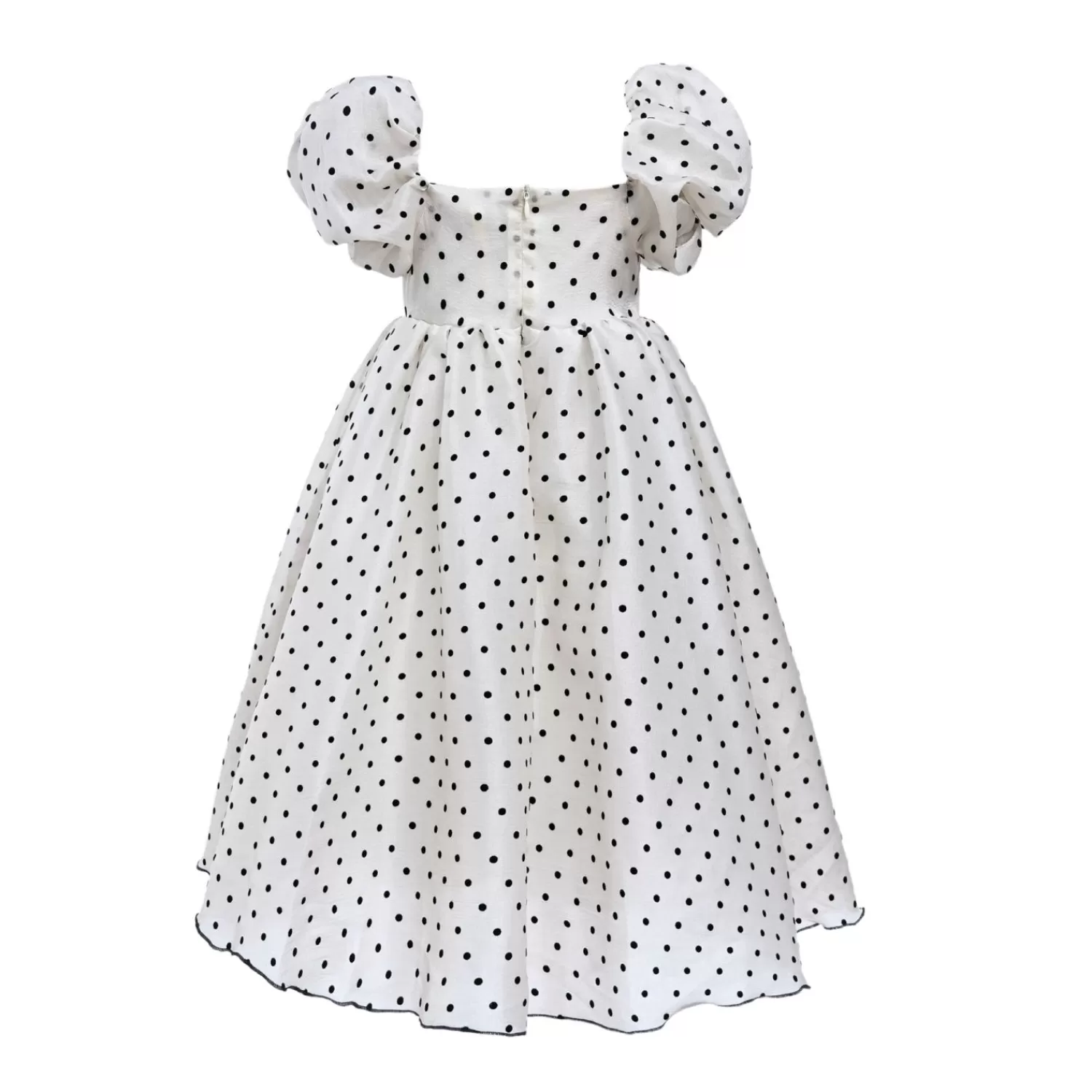 Dresses^Tulleen Osuna Polka Dot Teacup Dress Cream