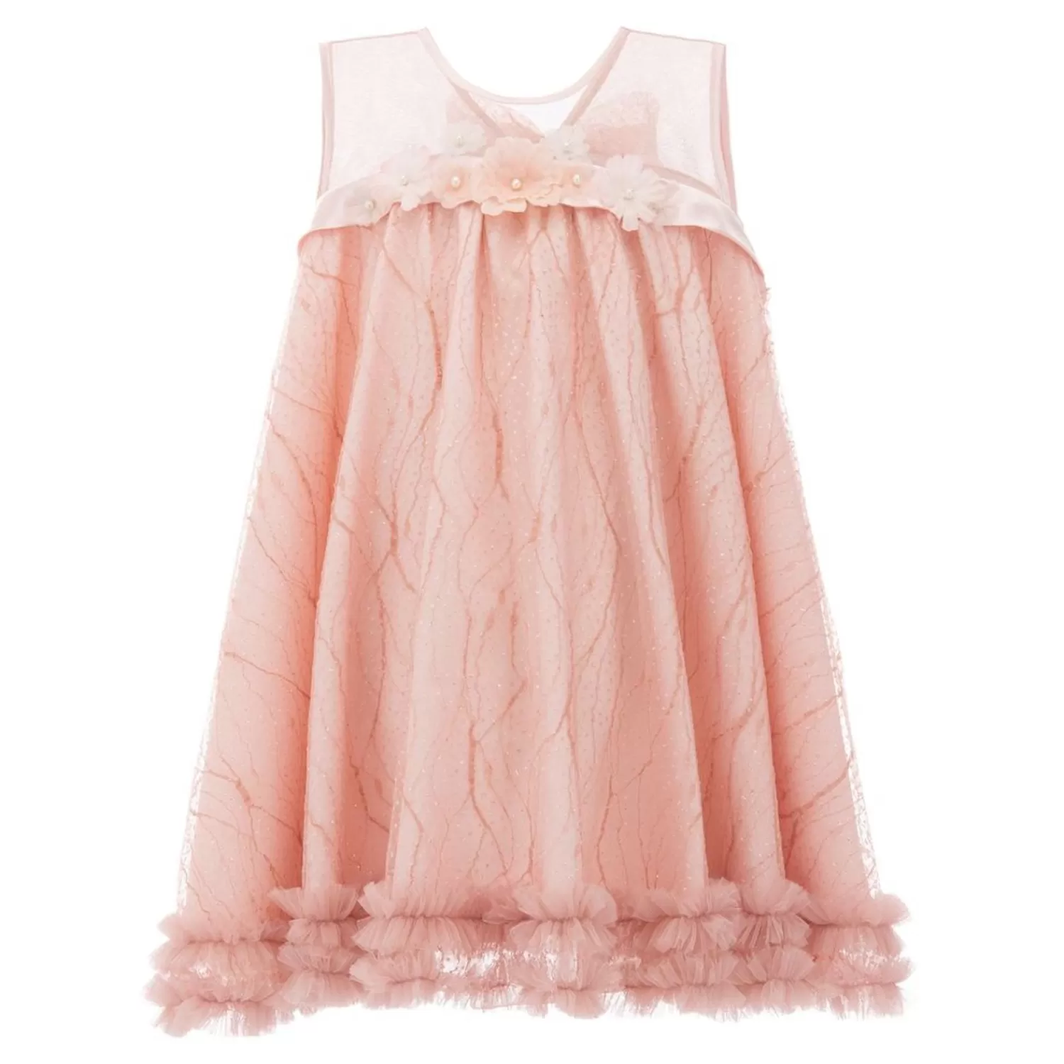 Dresses^Tulleen Overlay Trapeze Dress Pink