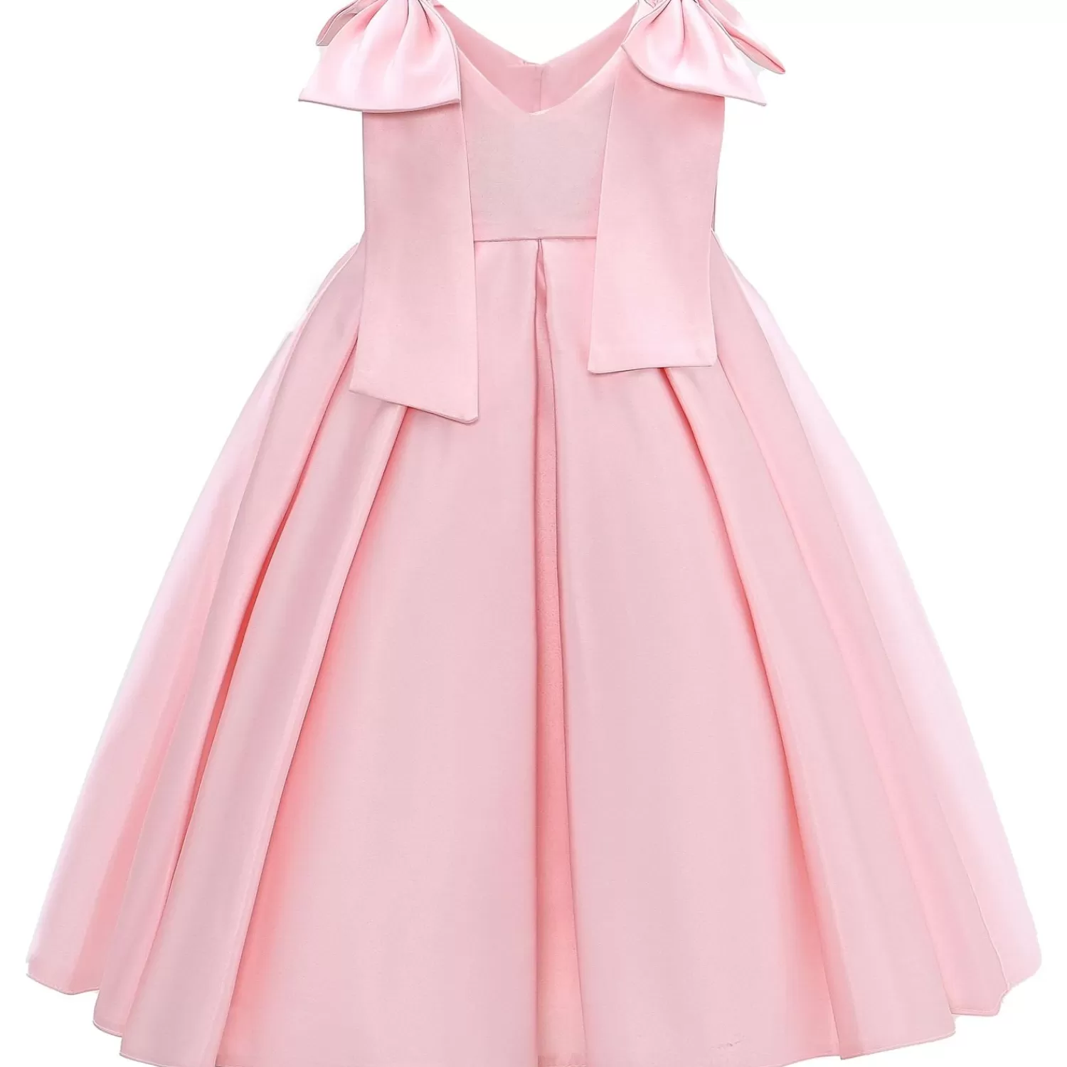 Dresses^Tulleen Palermo Satin Bow Pleated Dress Pink