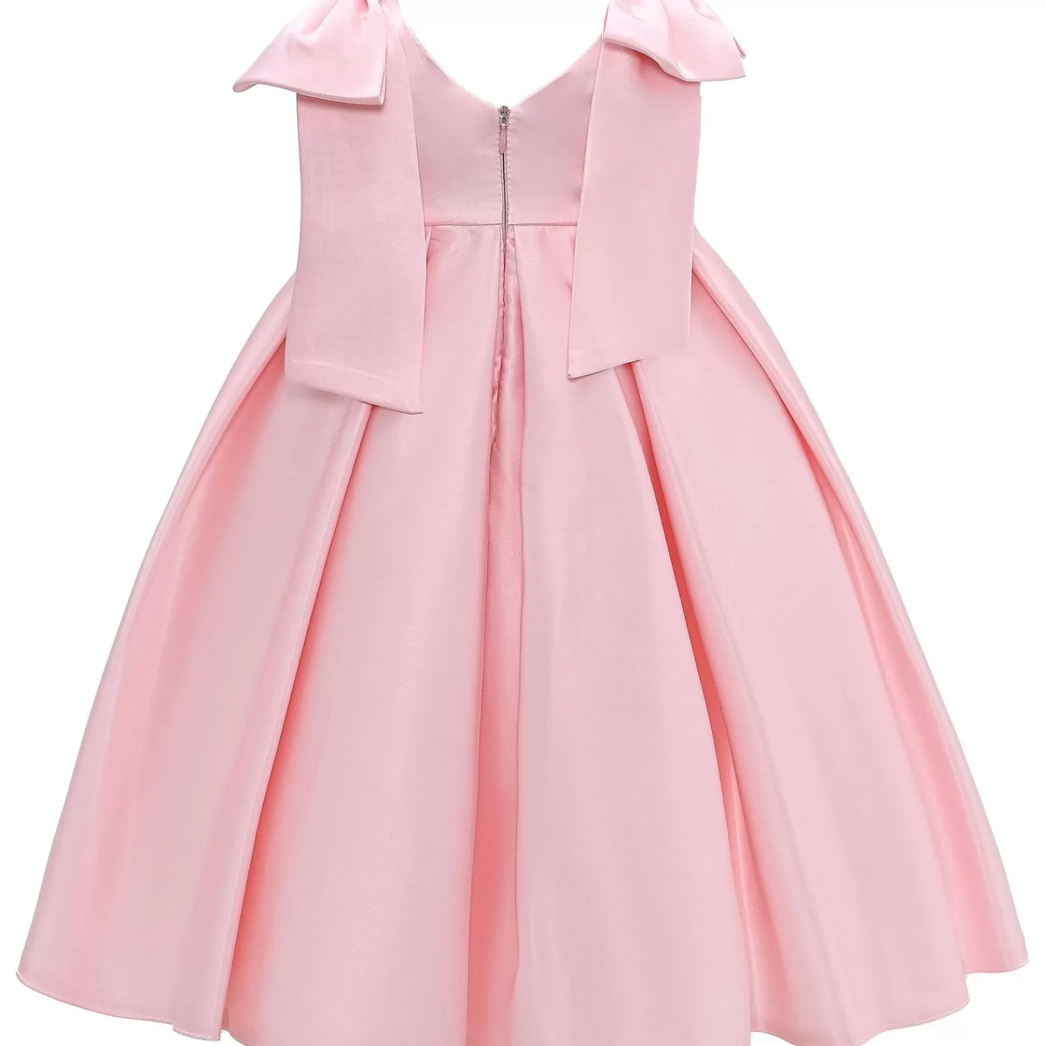 Dresses^Tulleen Palermo Satin Bow Pleated Dress Pink