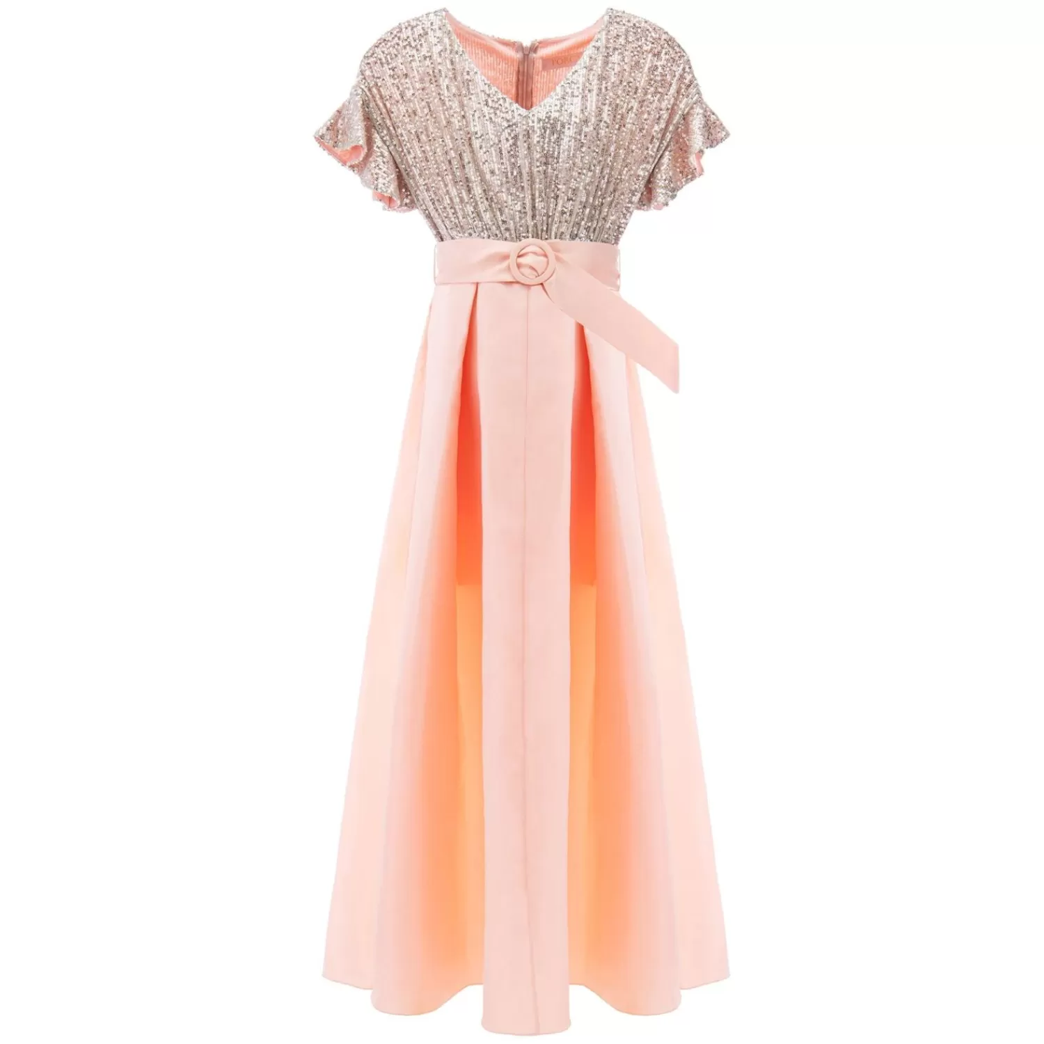 Dresses^Tulleen Peach Arcola Glimmer Tulle Gown Pink