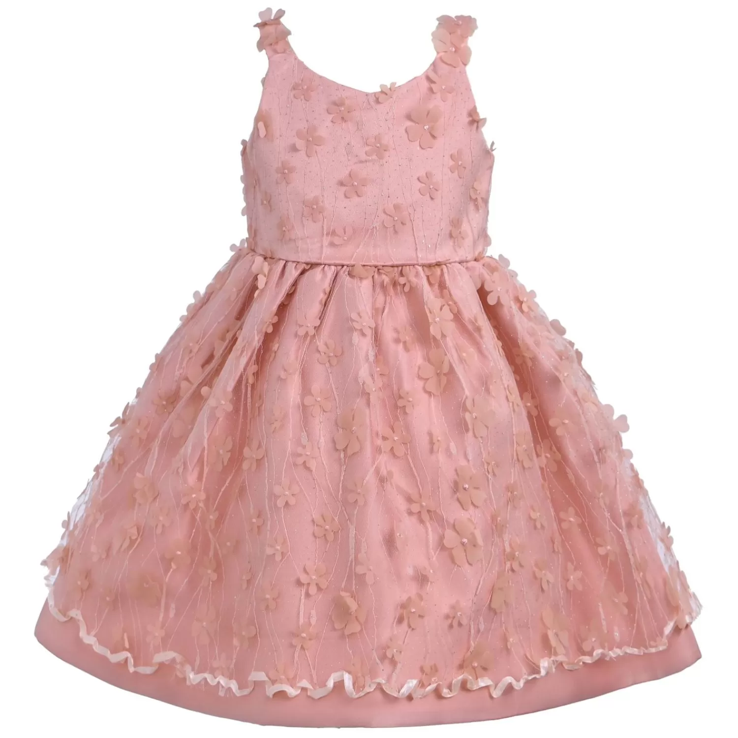 Baby^Tulleen Peach Ravine Floral Dress Pink