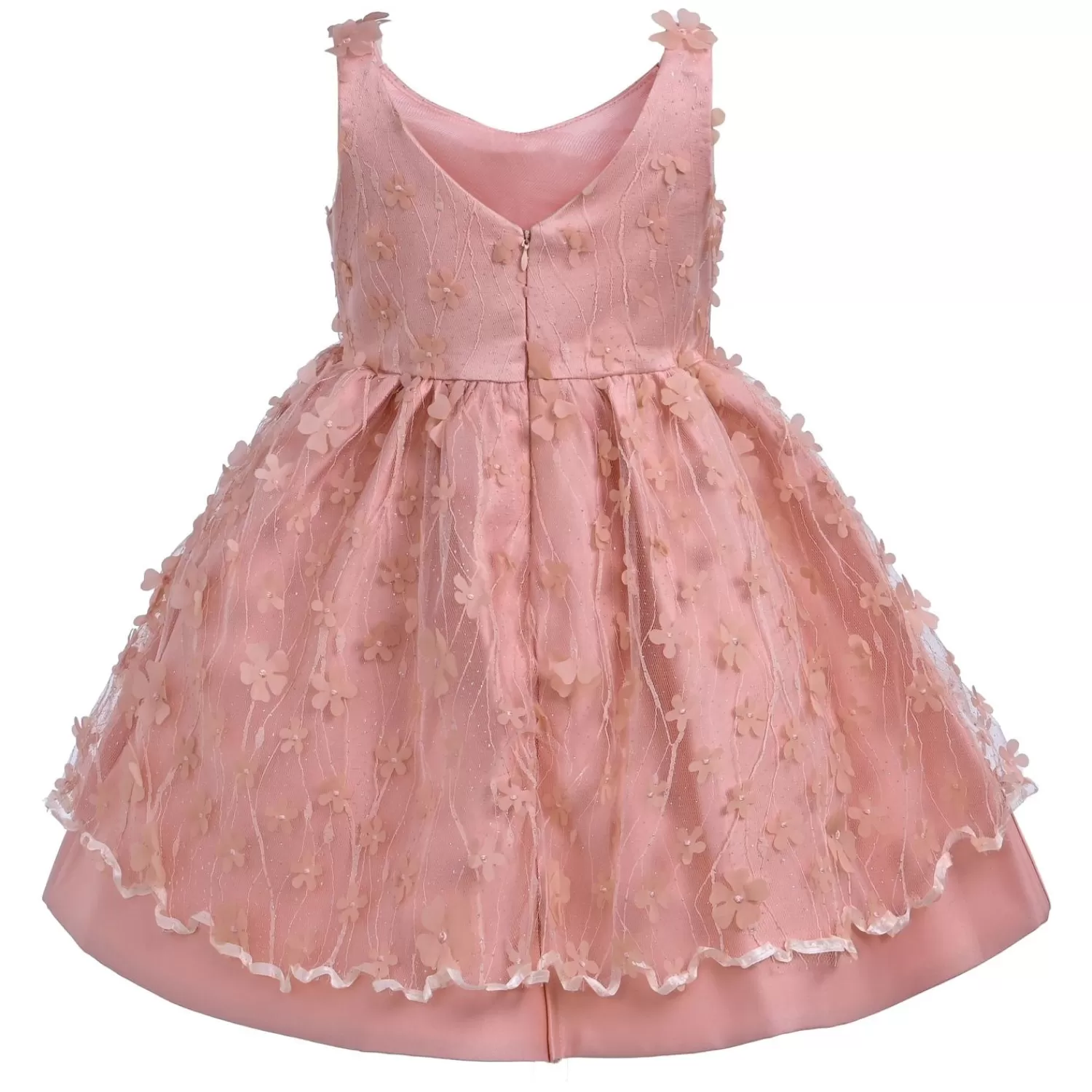 Baby^Tulleen Peach Ravine Floral Dress Pink