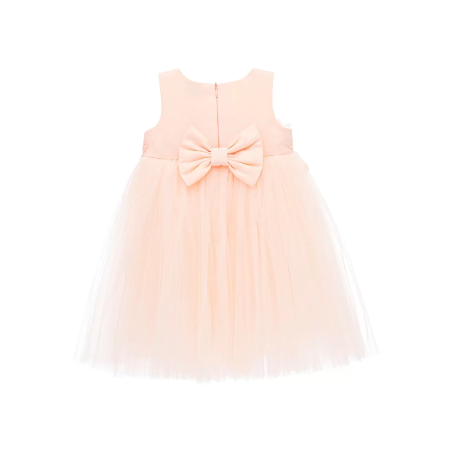 Dresses^Tulleen Peach Sleeveless Floral Tulle Dress Pink