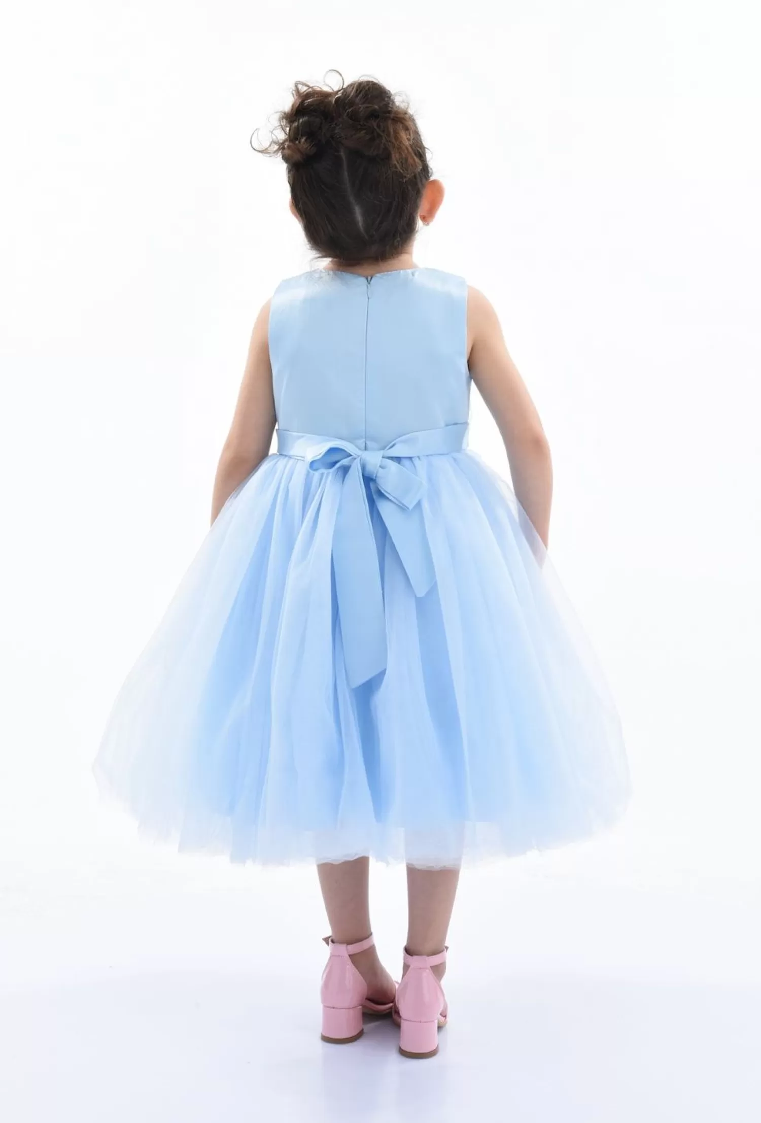 Dresses^Tulleen Pearl Bow Tulle Dress Blue