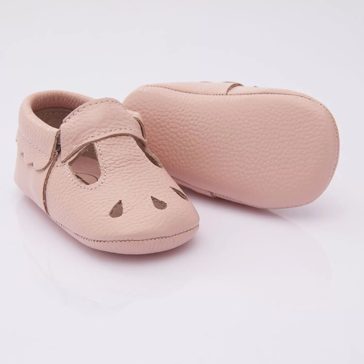 Baby^BANBLU Perforated Booties Pink