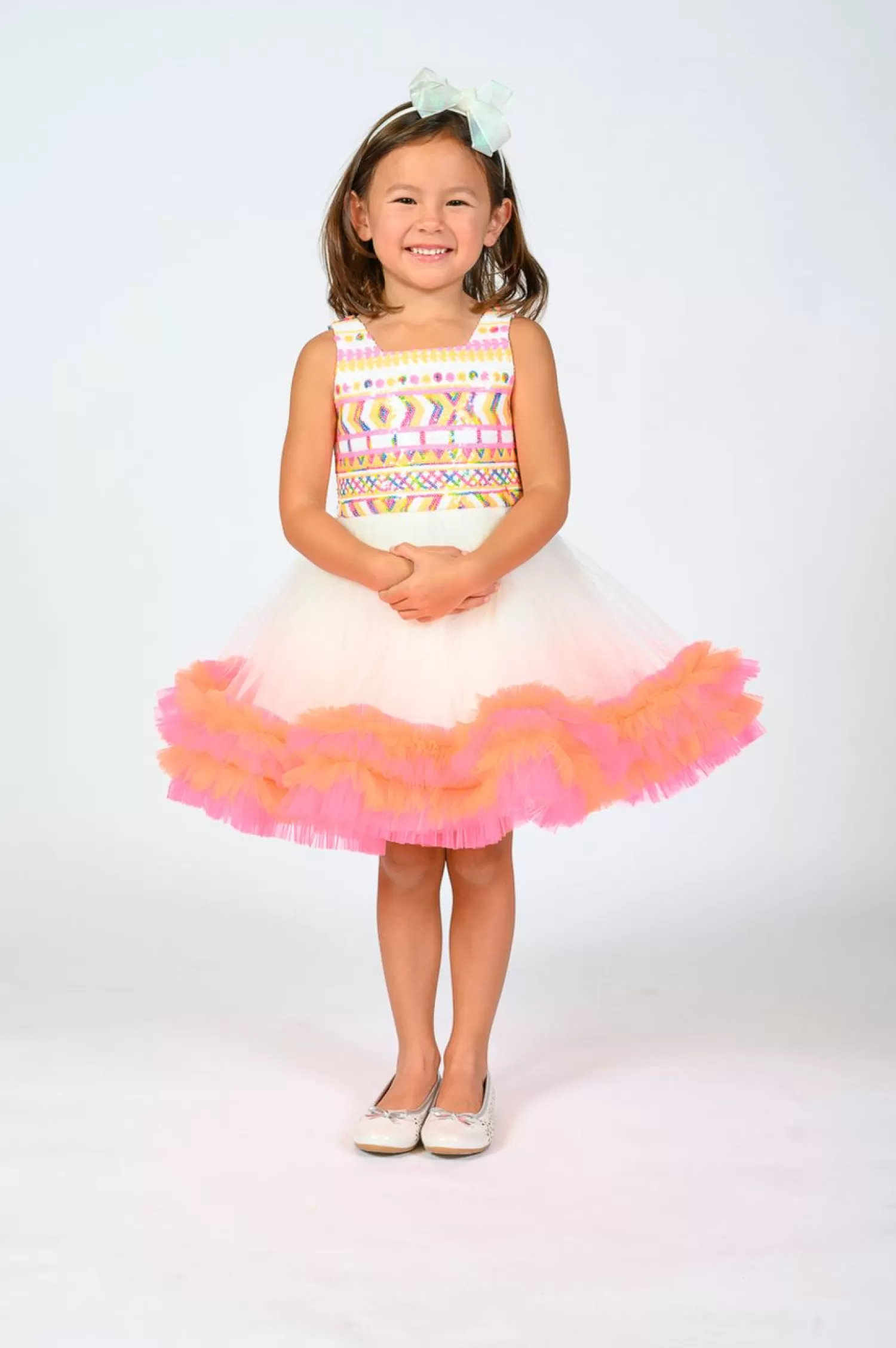 Baby^Tulleen Pink Beatty Dress Multi