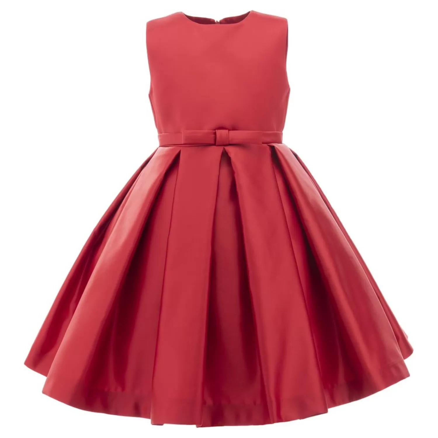 Dresses^Tulleen Pleated Satin Dress Red