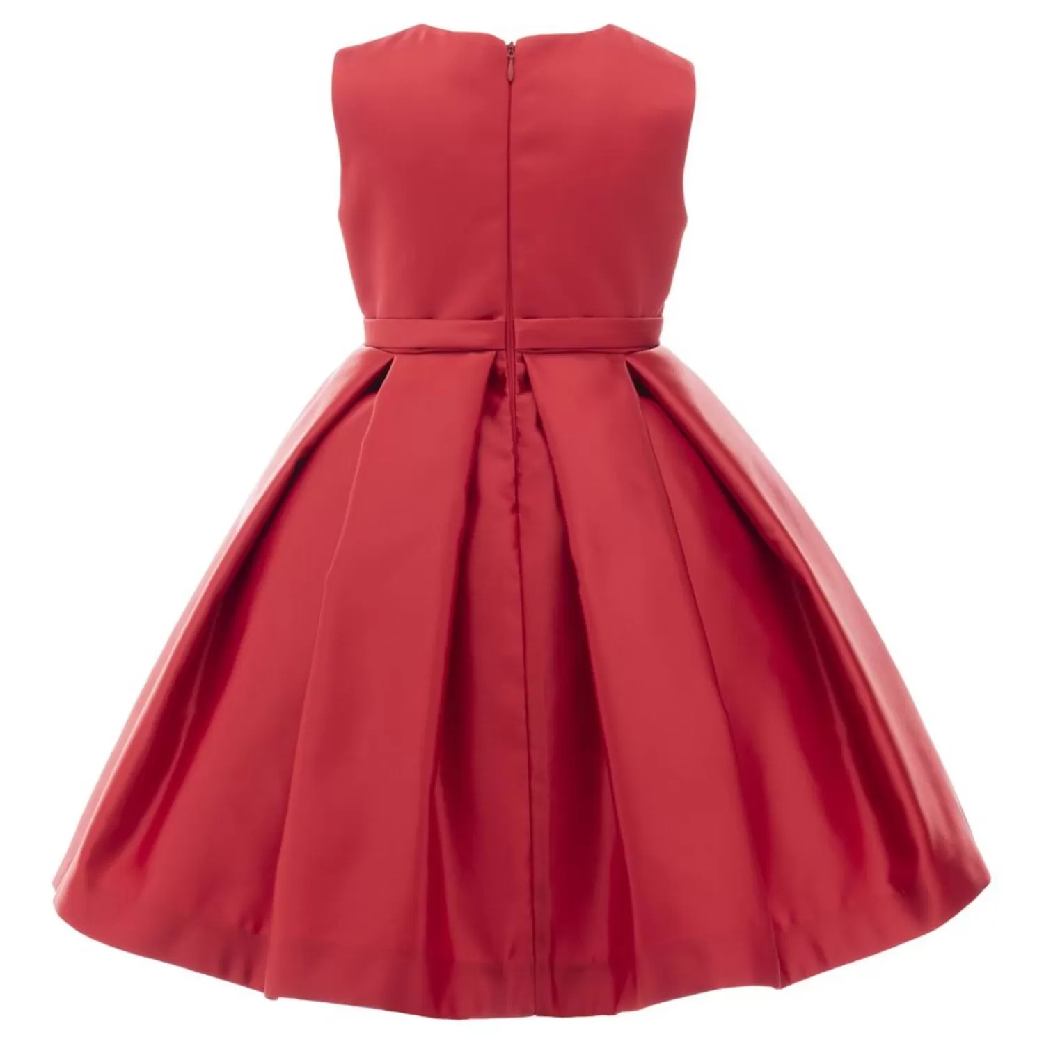 Dresses^Tulleen Pleated Satin Dress Red