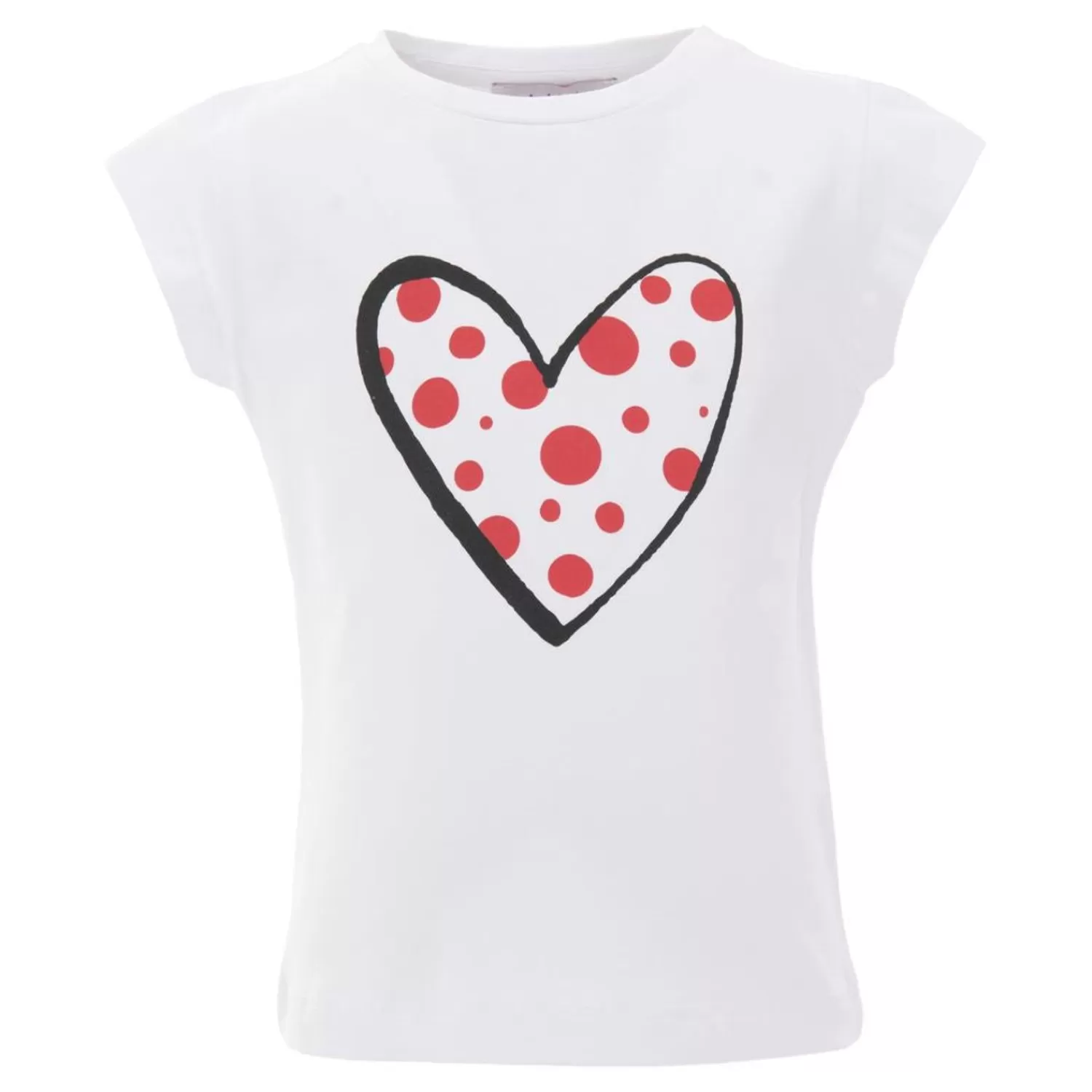 T-Shirts^Mimi Tutu Polka Dot Heart T-Shirt White