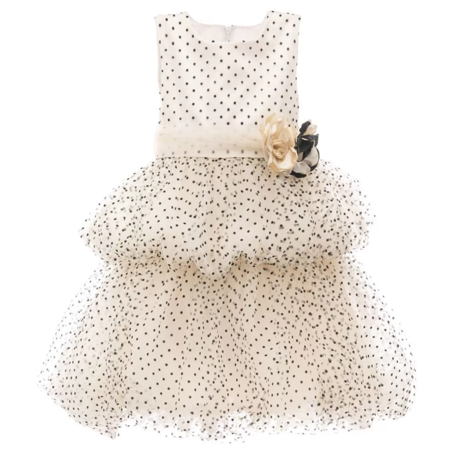 Dresses^Tulleen Polka Dot Mozelle Dress Gold