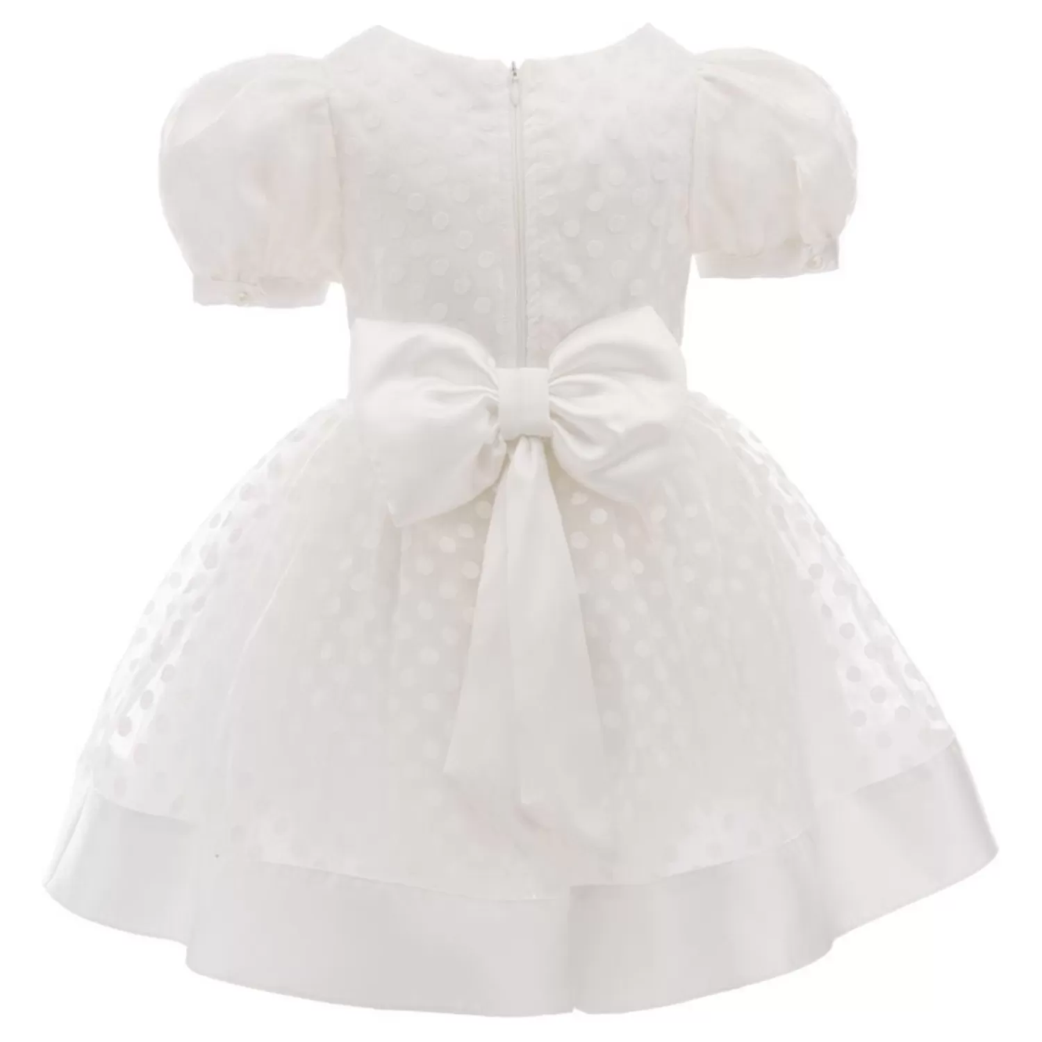 Baby^Tulleen Polka Dot Princess Dress White