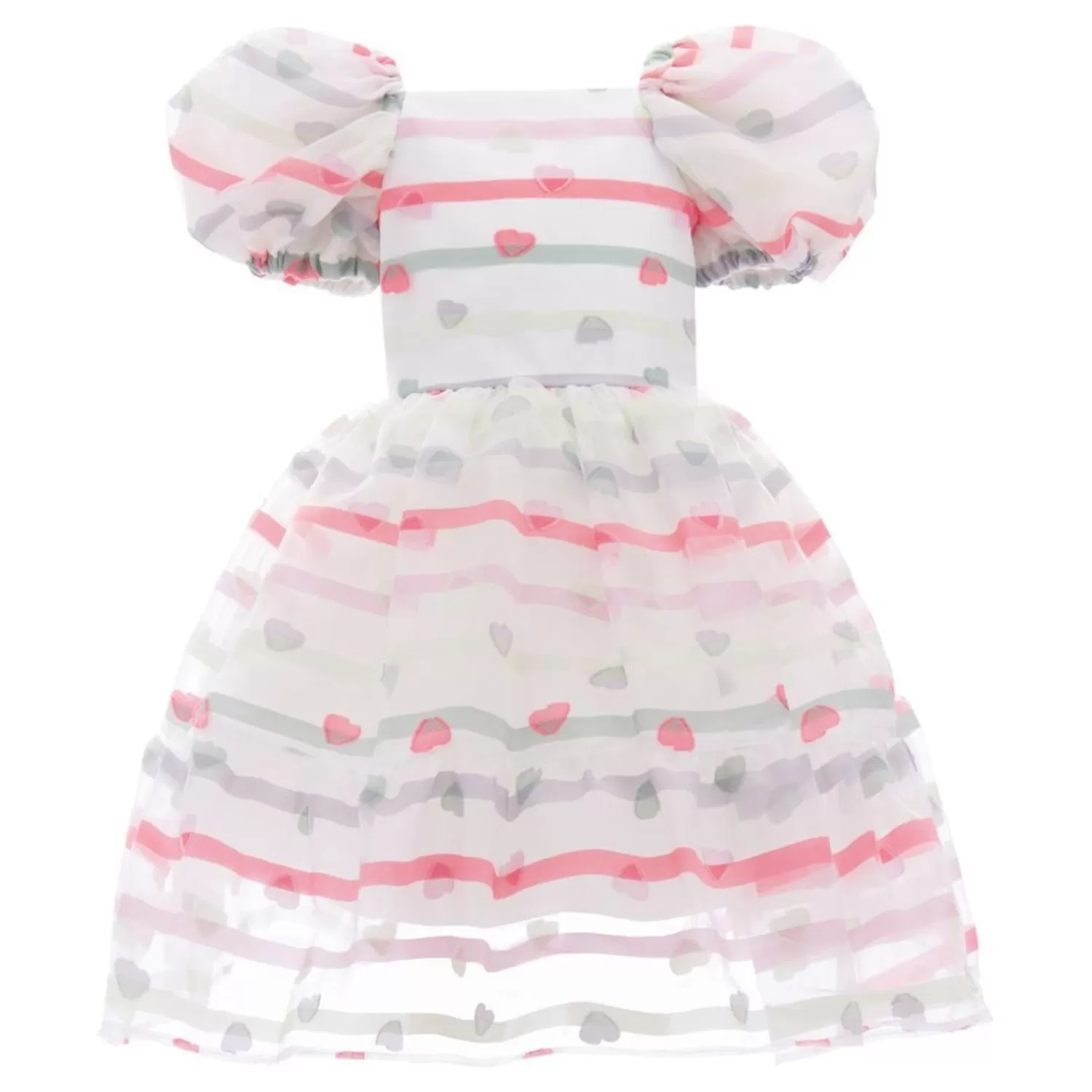 Mimi Tutu^Mimi Tutu Puffer Sleeve Party Dress White