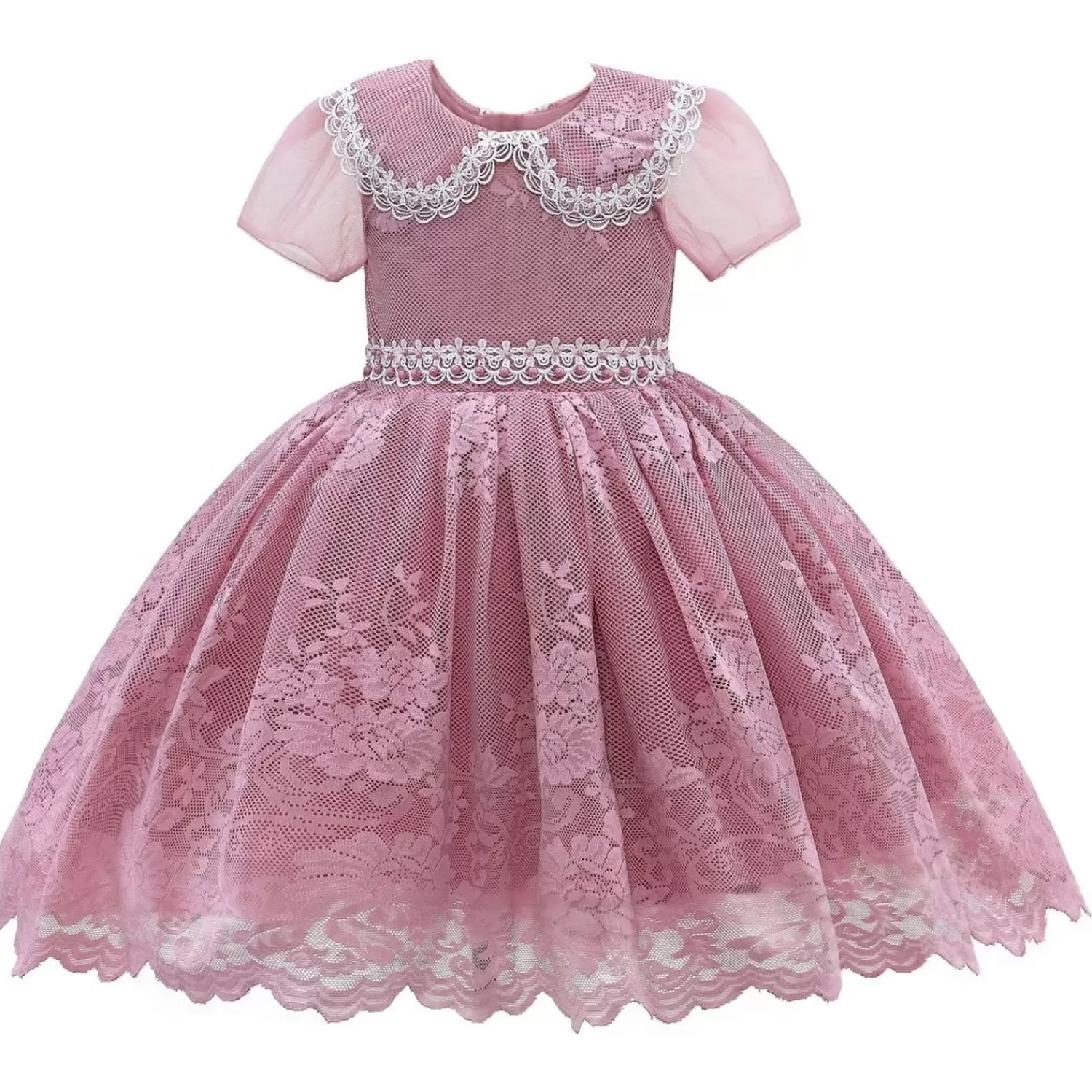 Dresses^Tulleen Rose Dolly Embroidered Dress Pink