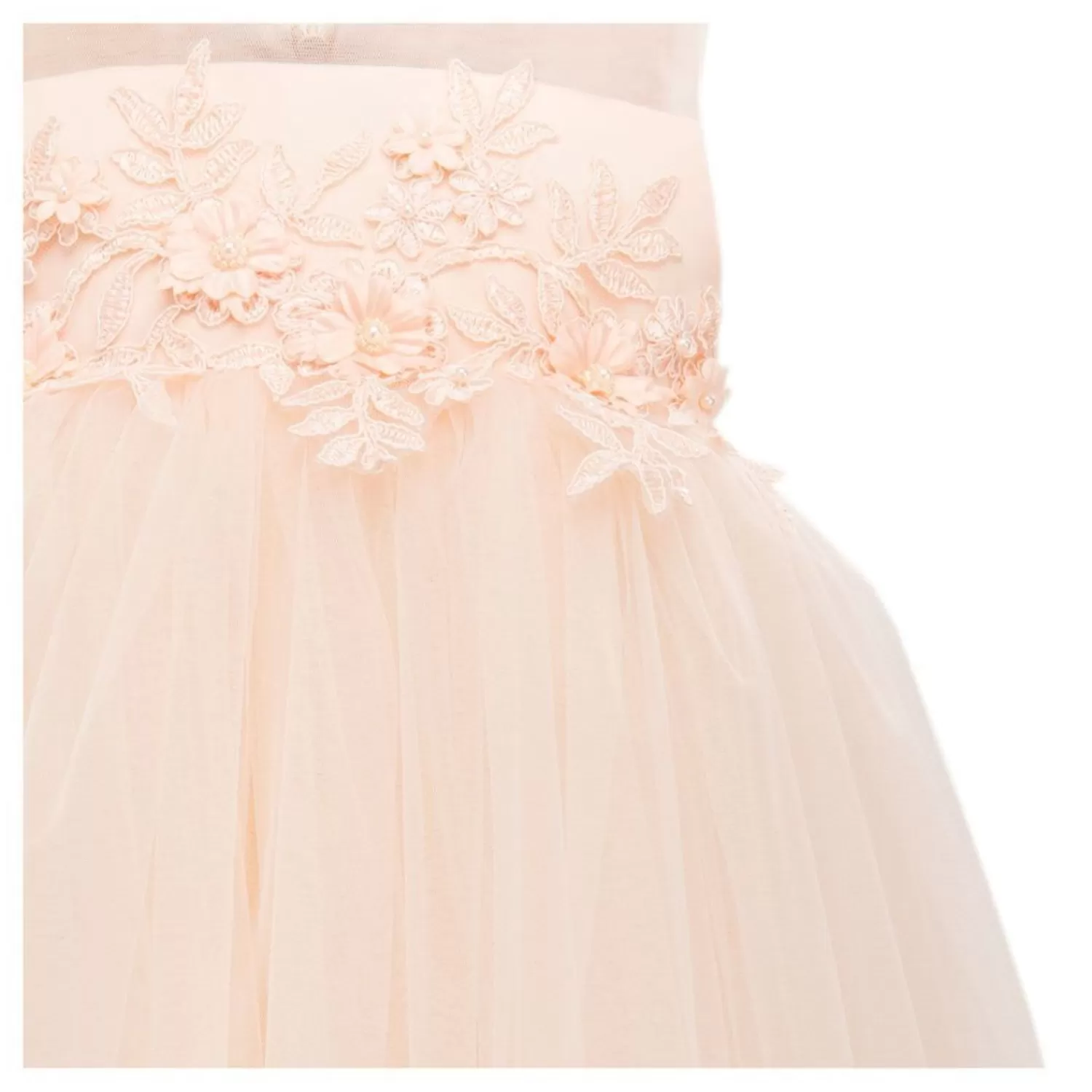 Baby^Tulleen Rose Esterlee Sleeveless Floral Tulle Dress Pink