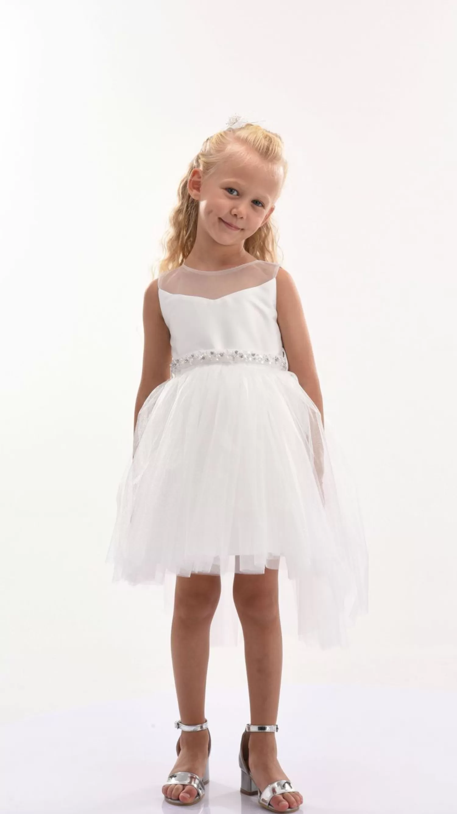 Dresses^Tulleen Sabrina Glitter Tulle Dress White