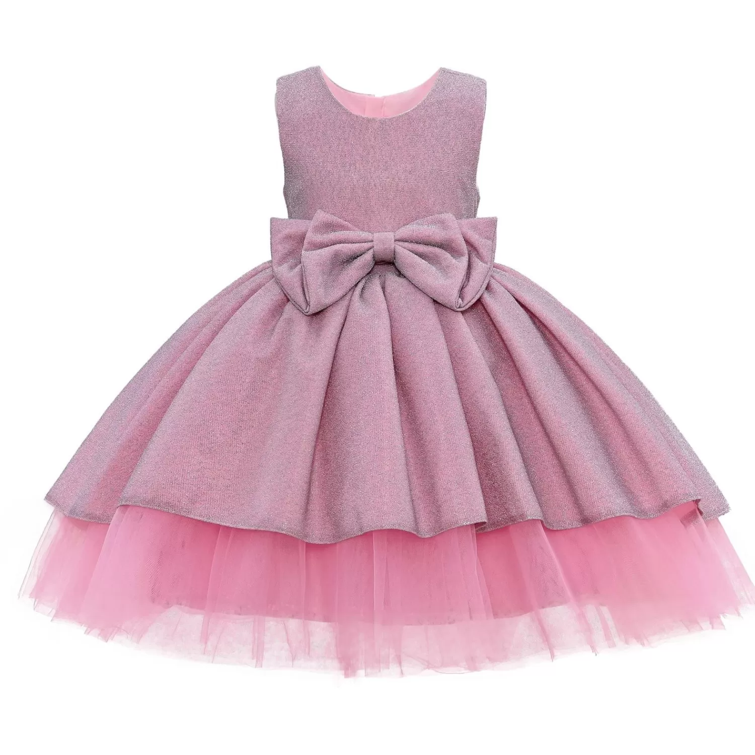 Dresses^Tulleen Sarita Glitter Double Bow Dress Pink