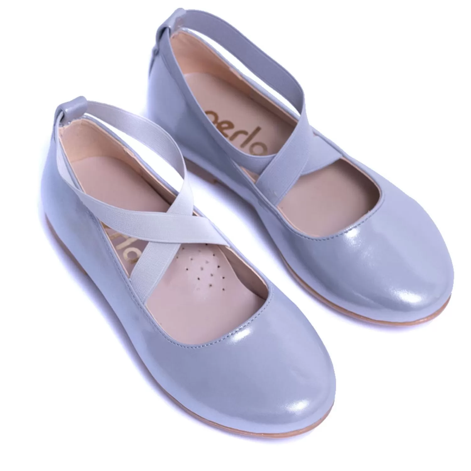 Shoes^Perla Satin Ballerina Flats Silver