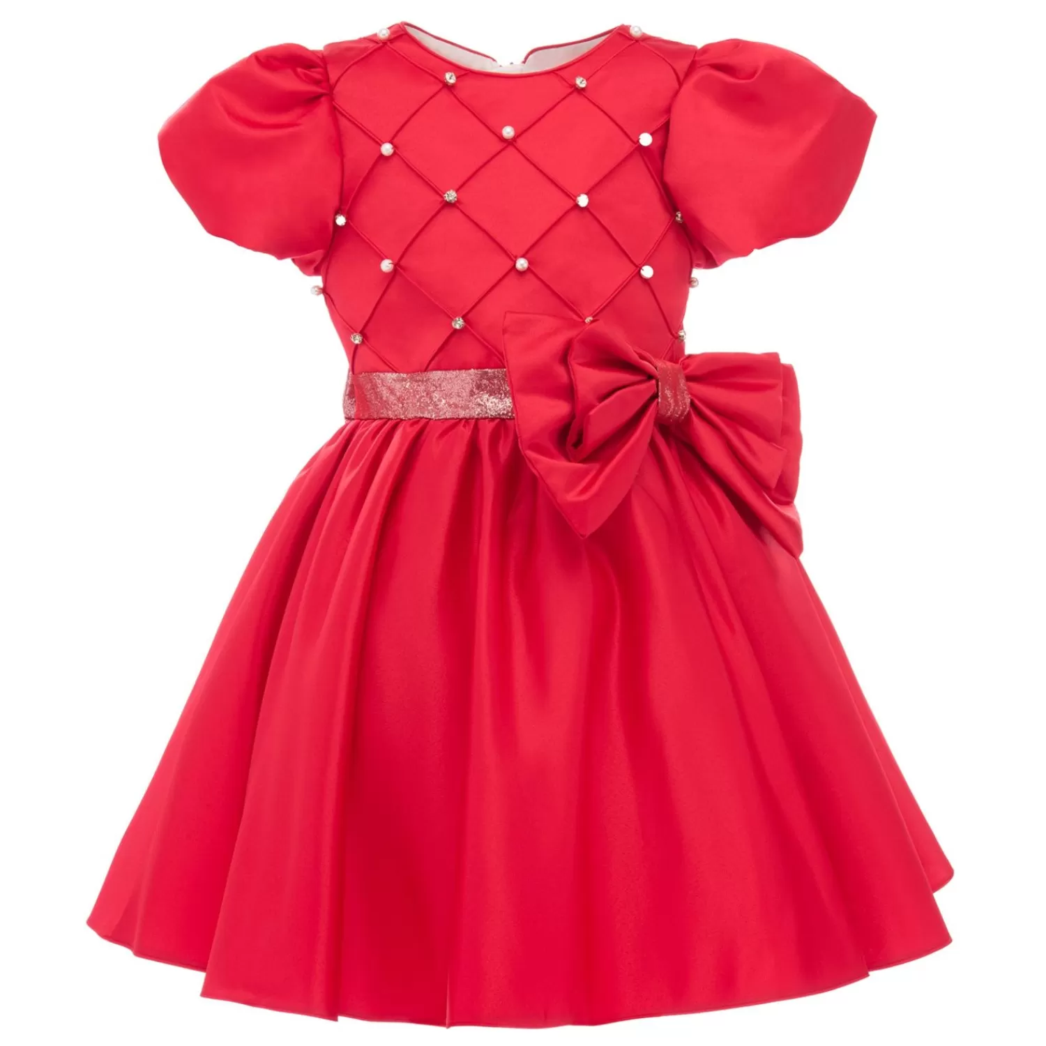 Dresses^Tulleen Sevilla Teacup Bow Dress Red