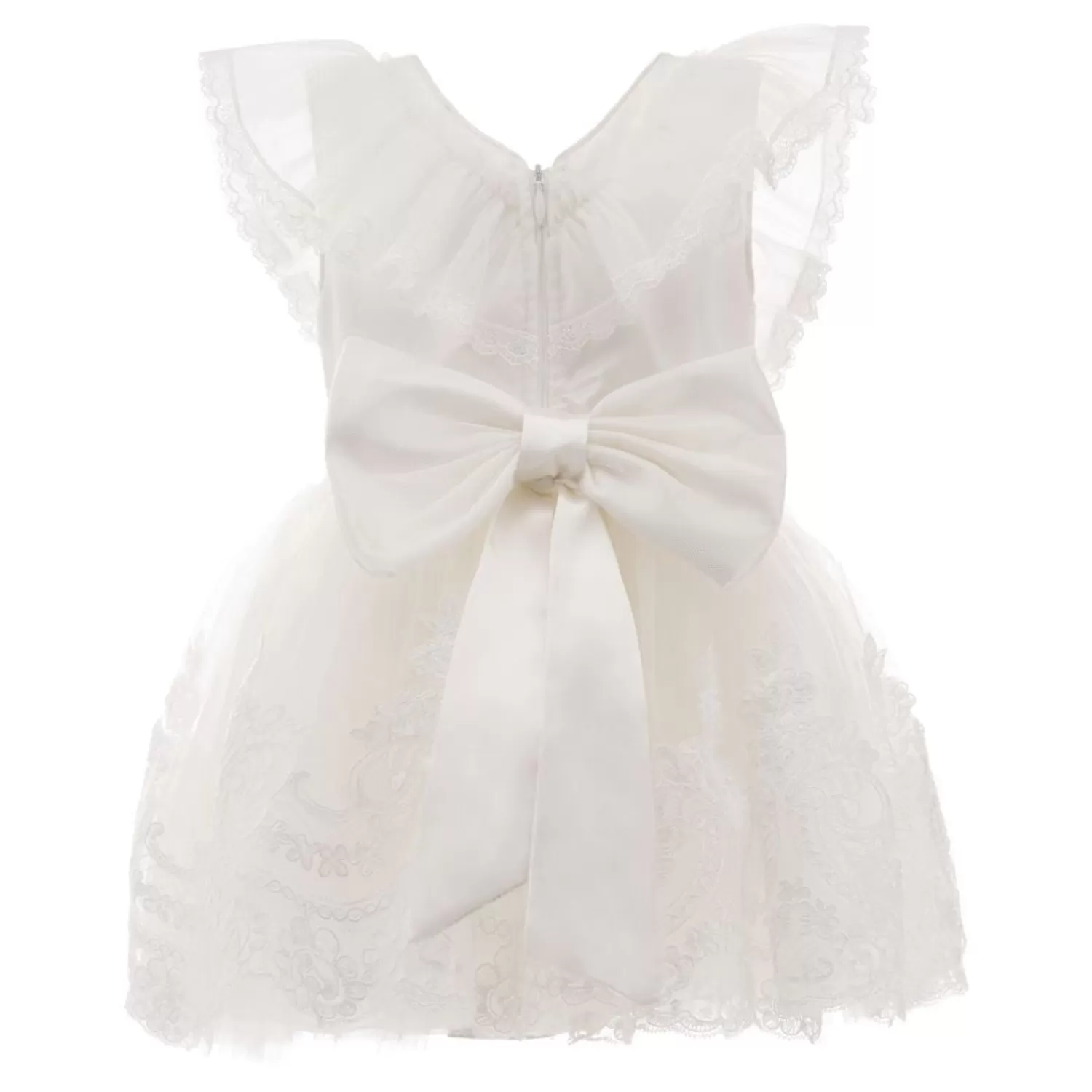 Baby^Tulleen Shire Bow Dress White