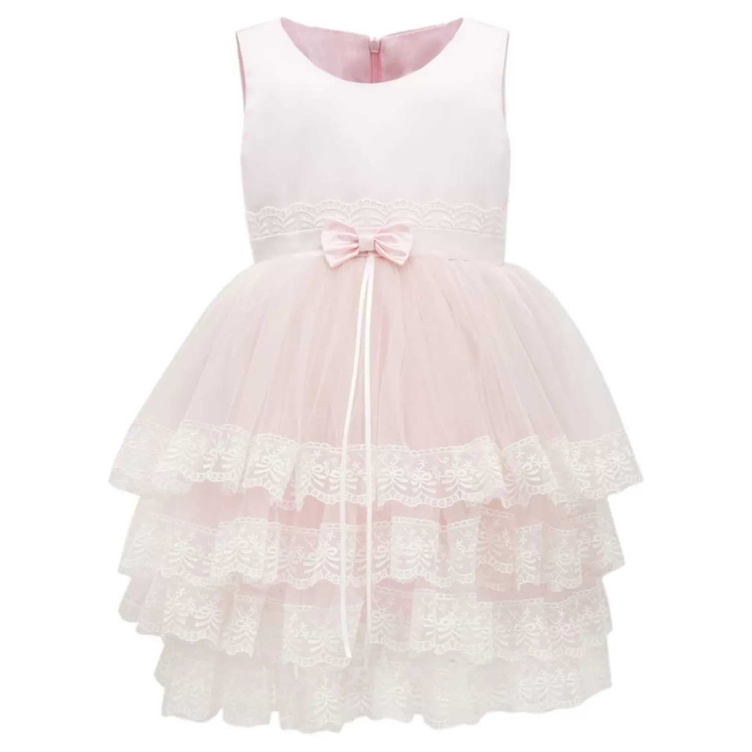 Baby^Tulleen Sleeveless Tier Tulle Dress Pink