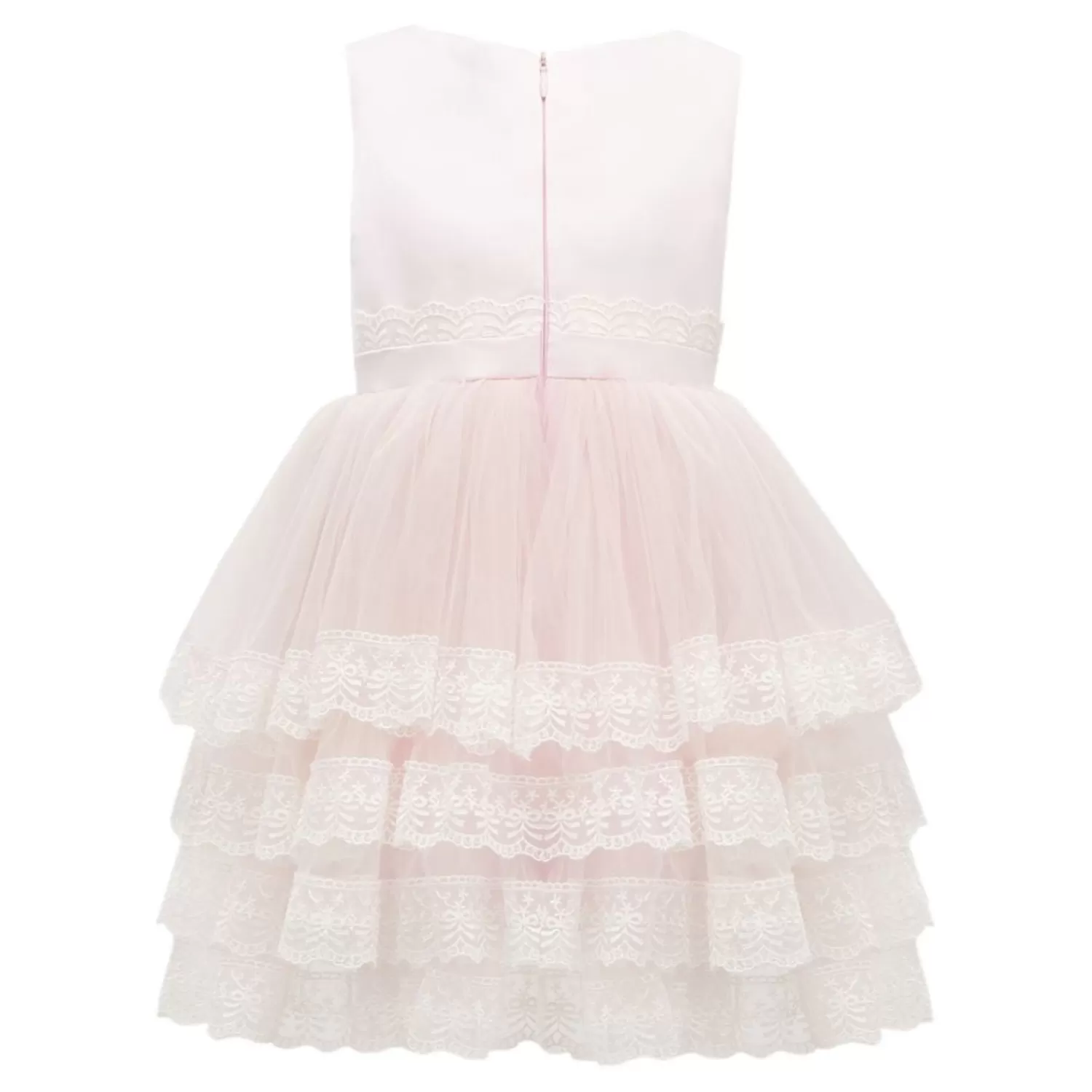 Baby^Tulleen Sleeveless Tier Tulle Dress Pink