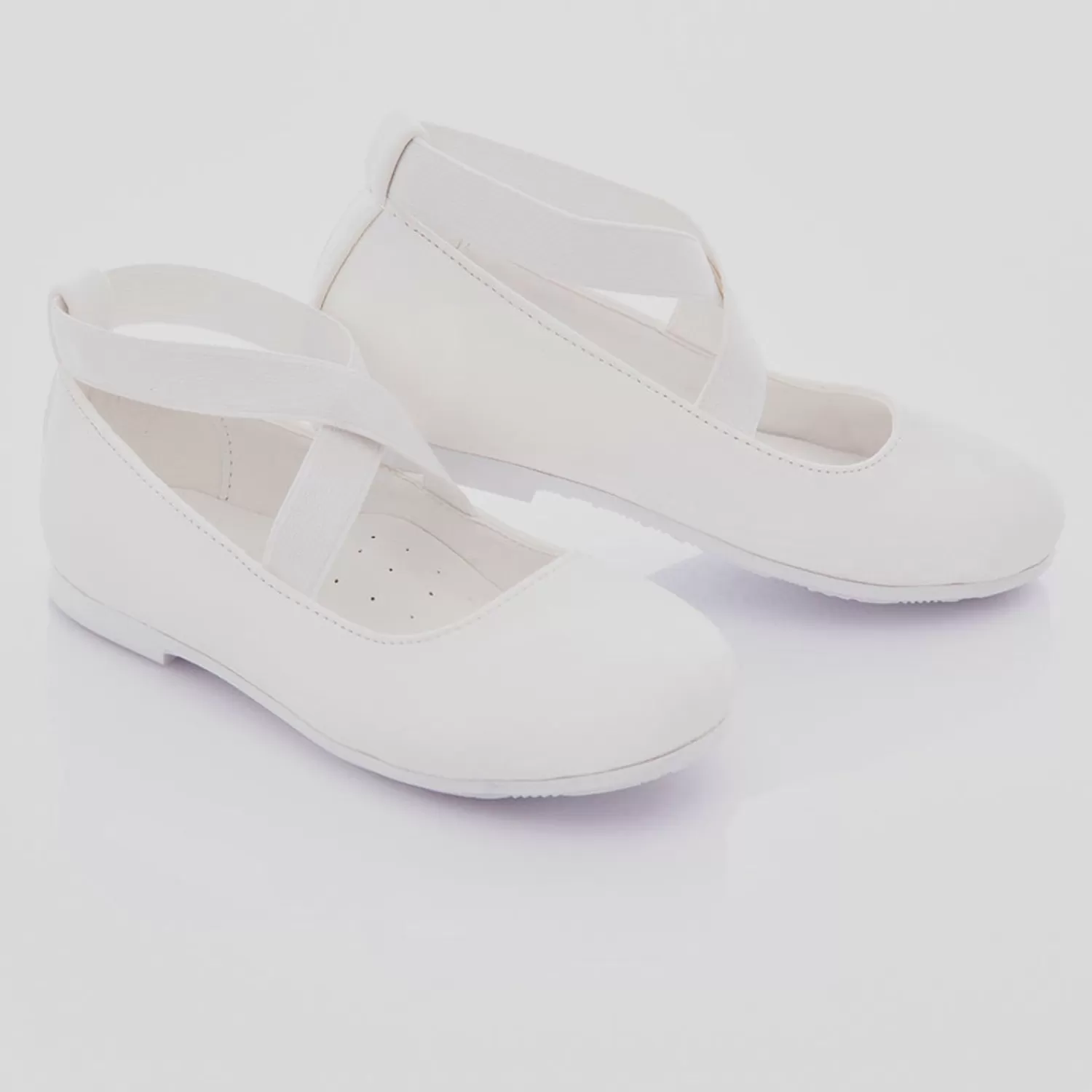 Baby^Perla Snow Ballerina Flats White