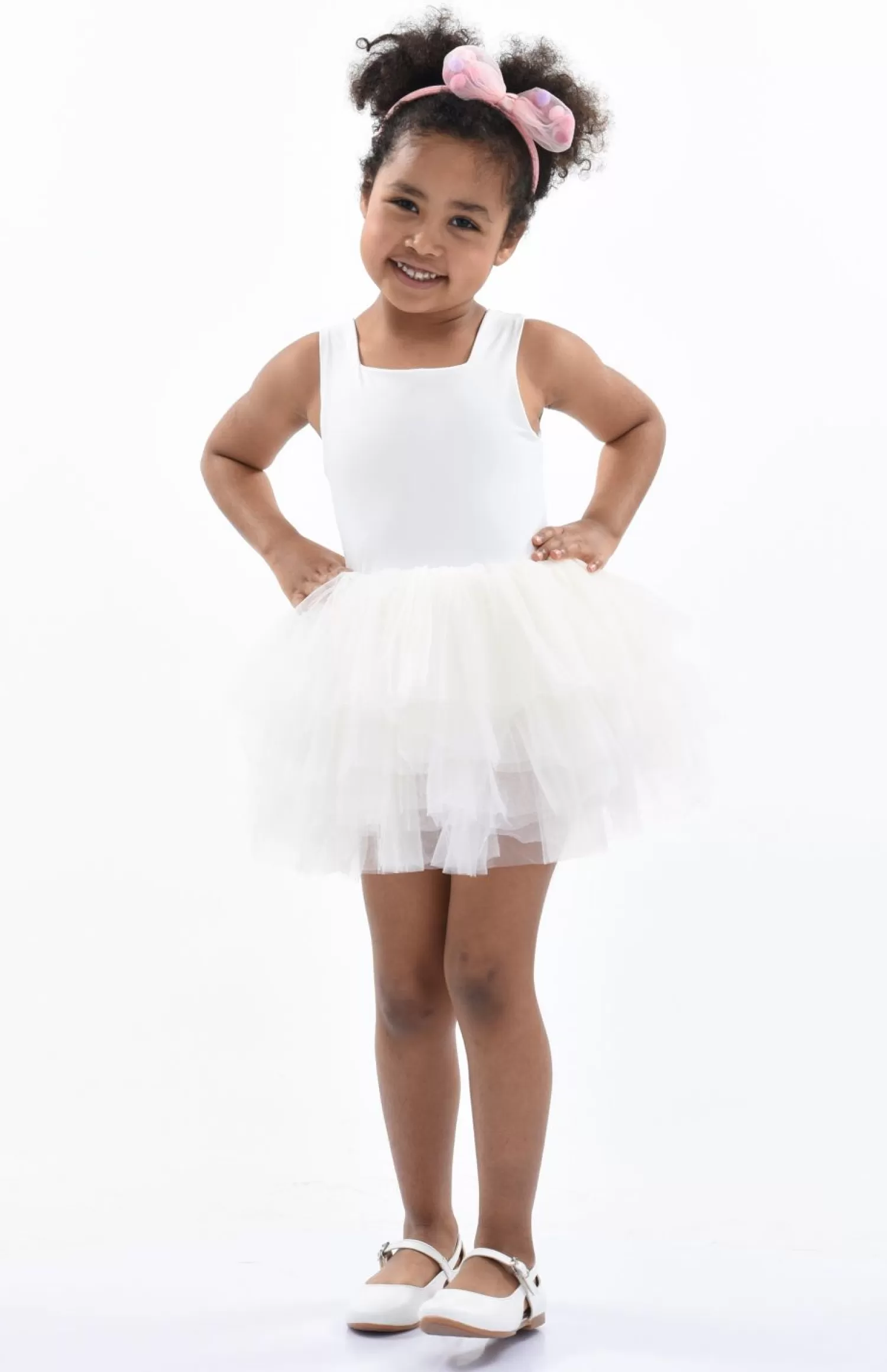 Baby^Mimi Tutu Solid Tutu Dress White