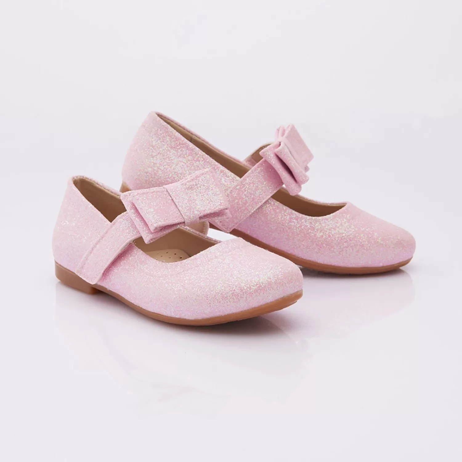 Shoes^Perla Sparkly Bubblegum Bow Flats Pink