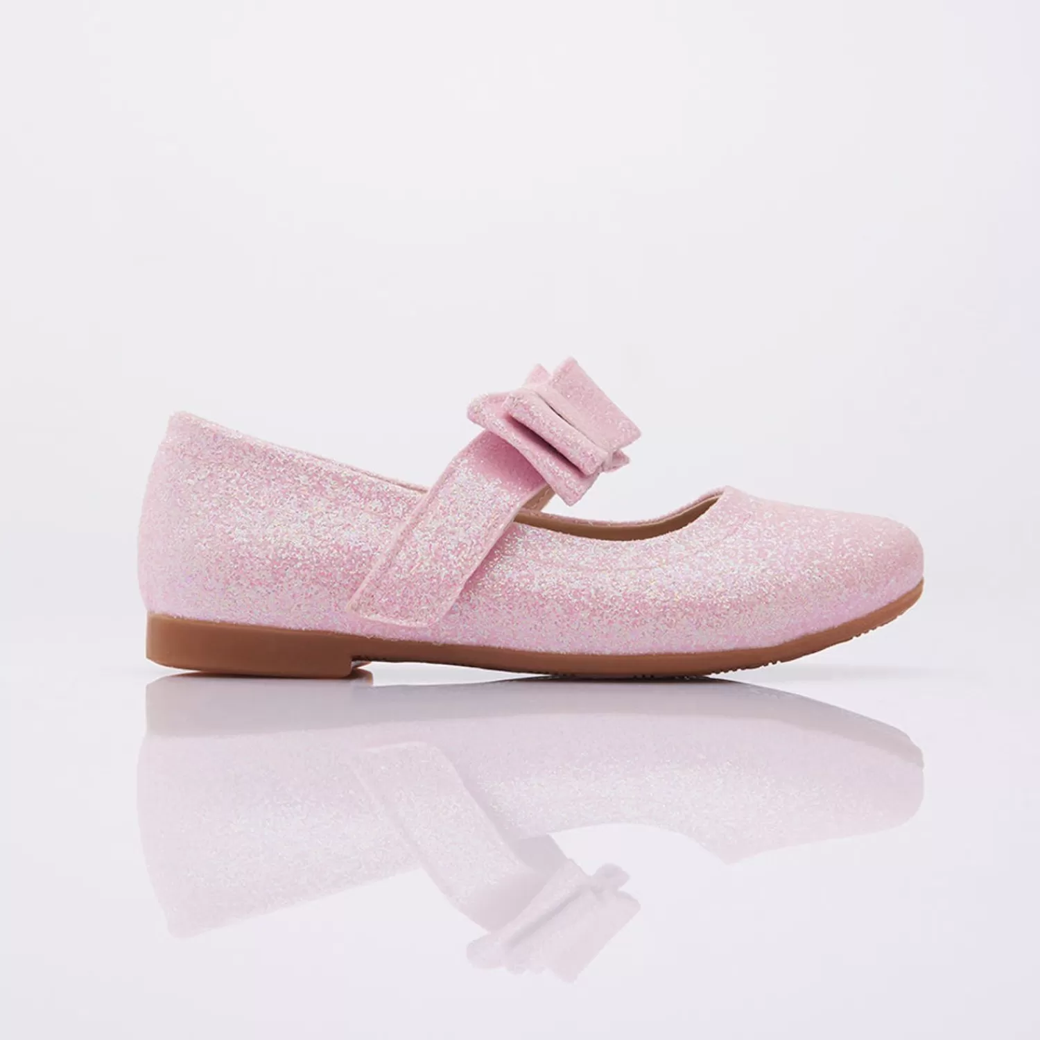 Shoes^Perla Sparkly Bubblegum Bow Flats Pink