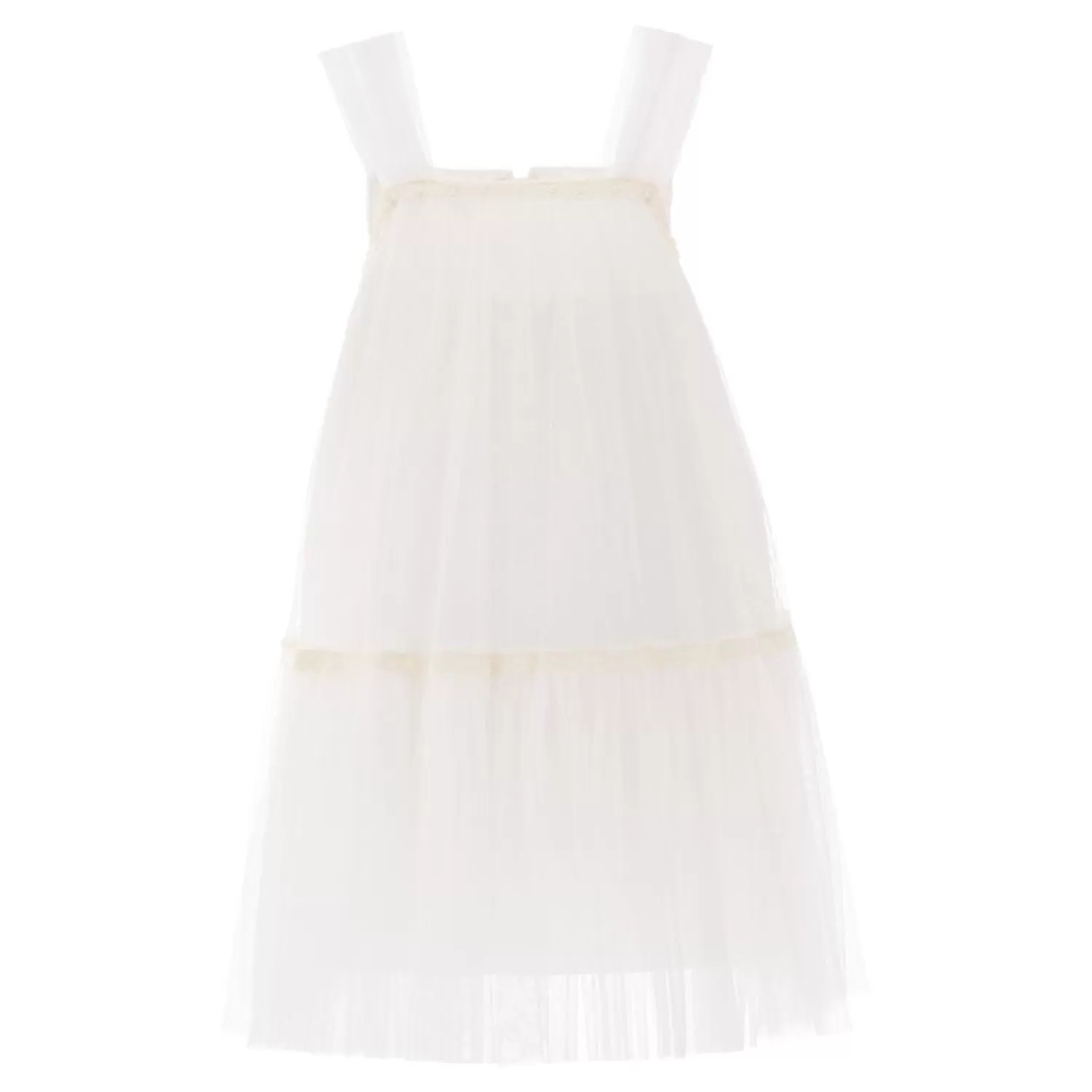 Dresses^Tulleen Square Tulle Overlay Dress White