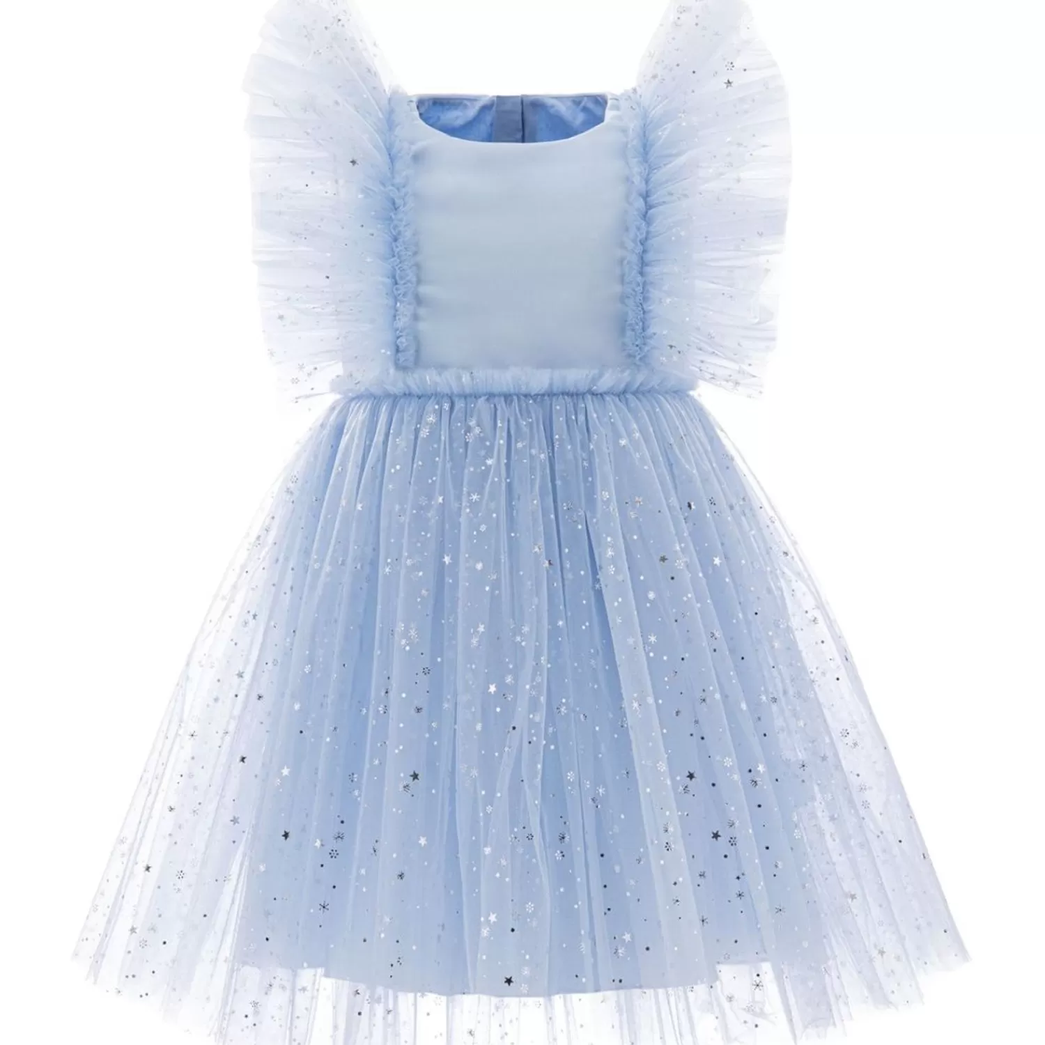 Baby^Mimi Tutu Star Print Ruffle Tulle Dress Blue