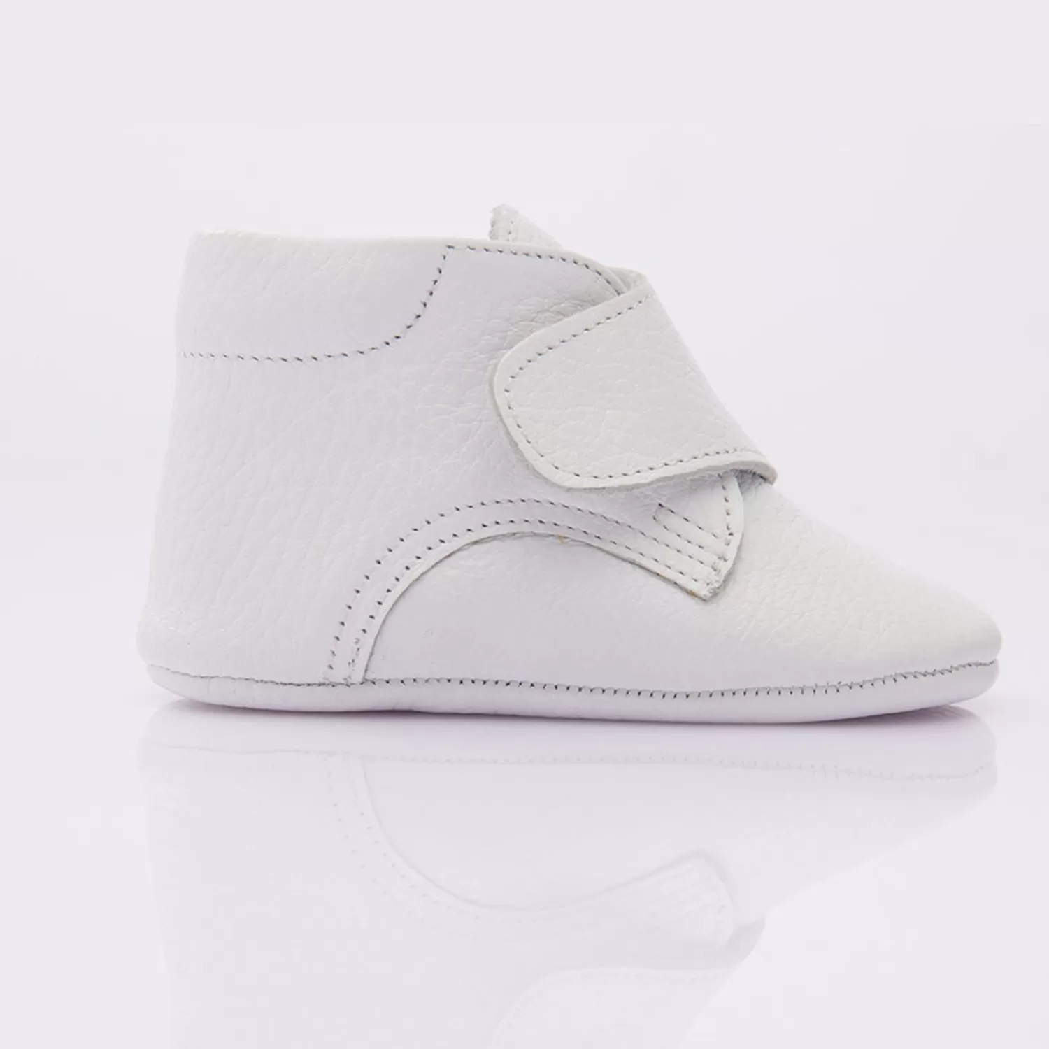 Baby^BANBLU Strap Ankle Booties White