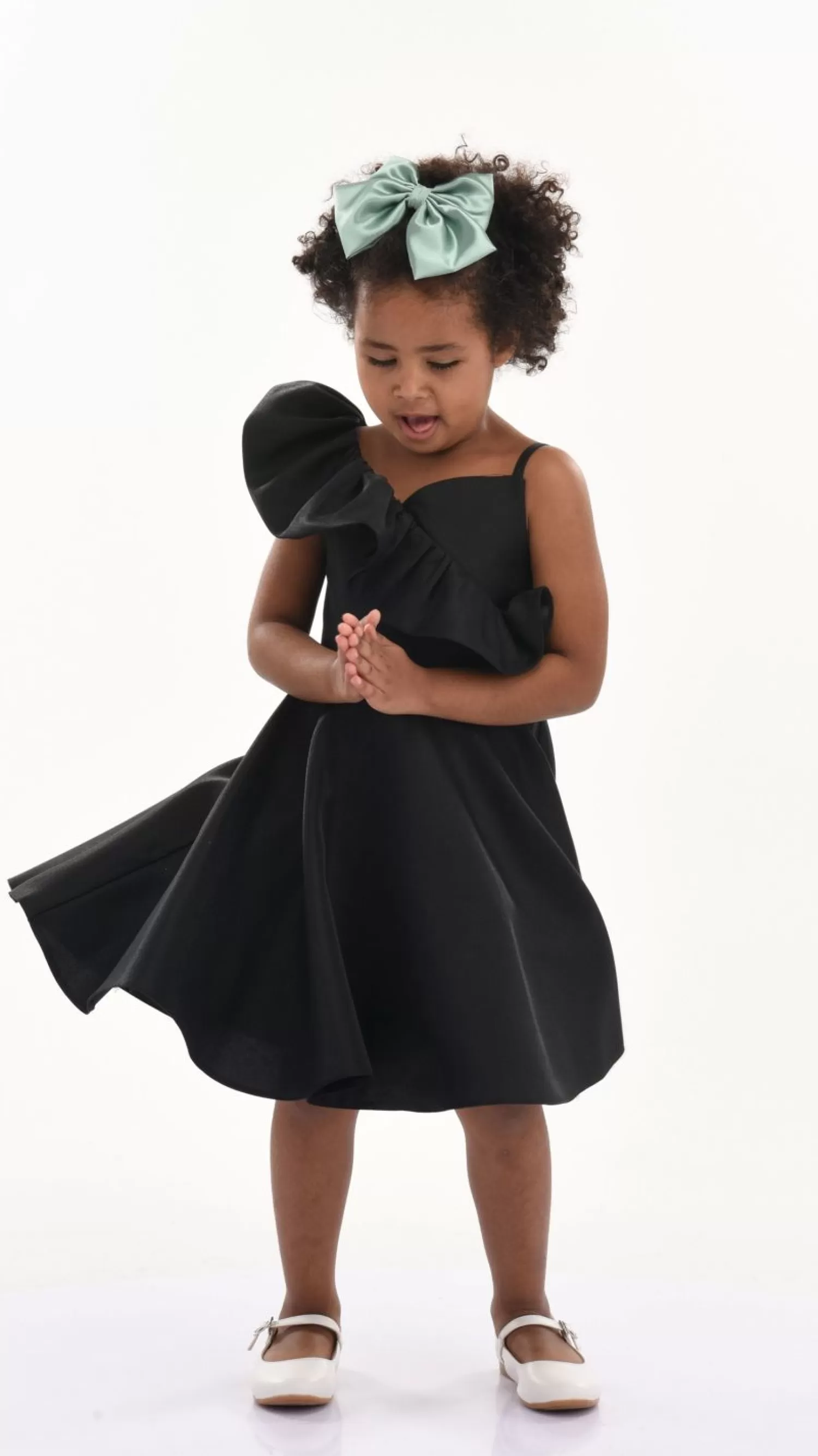 Dresses^Tulleen The Riviera Off Shoulder Ruffle Dress Black