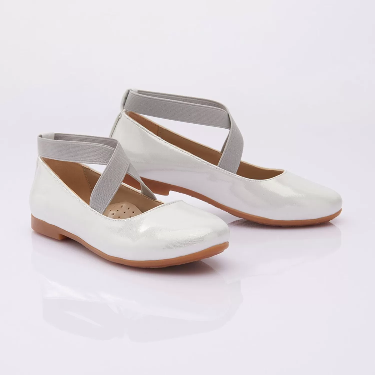 Shoes^Perla Toddler Satin Ballerina Flats White