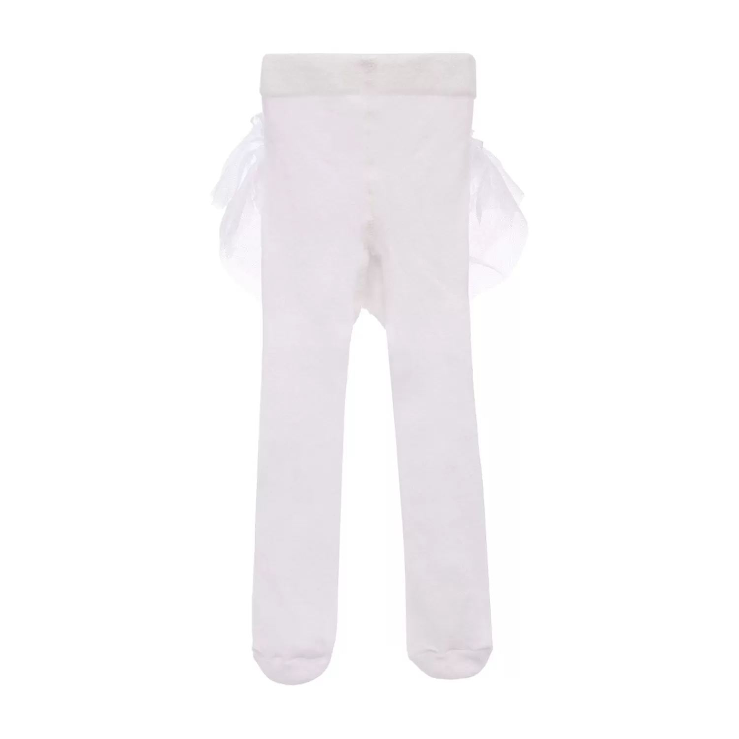 Baby^BANBLU Tulle Ruffle Tights White