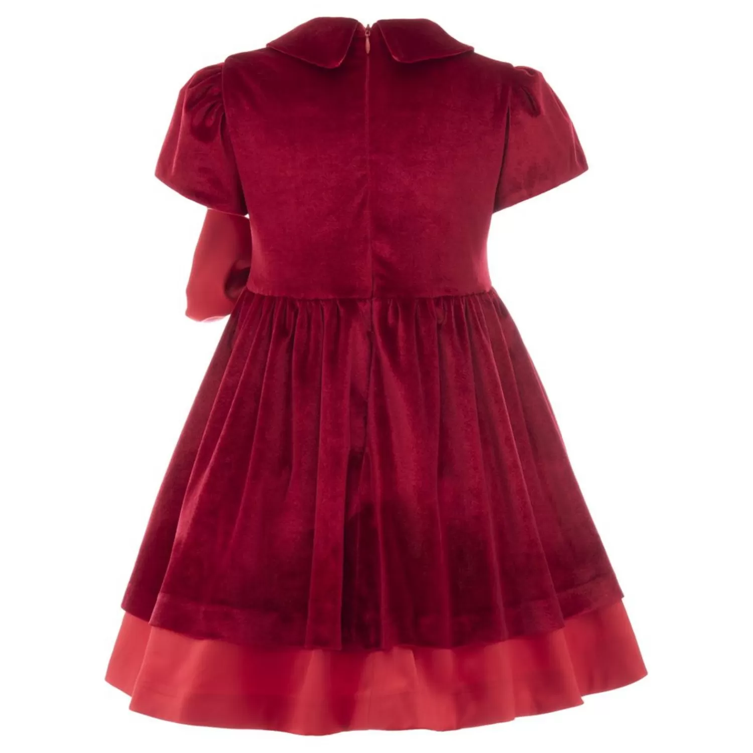 Dresses^Tulleen Velvet Bow Jersey Dress Red