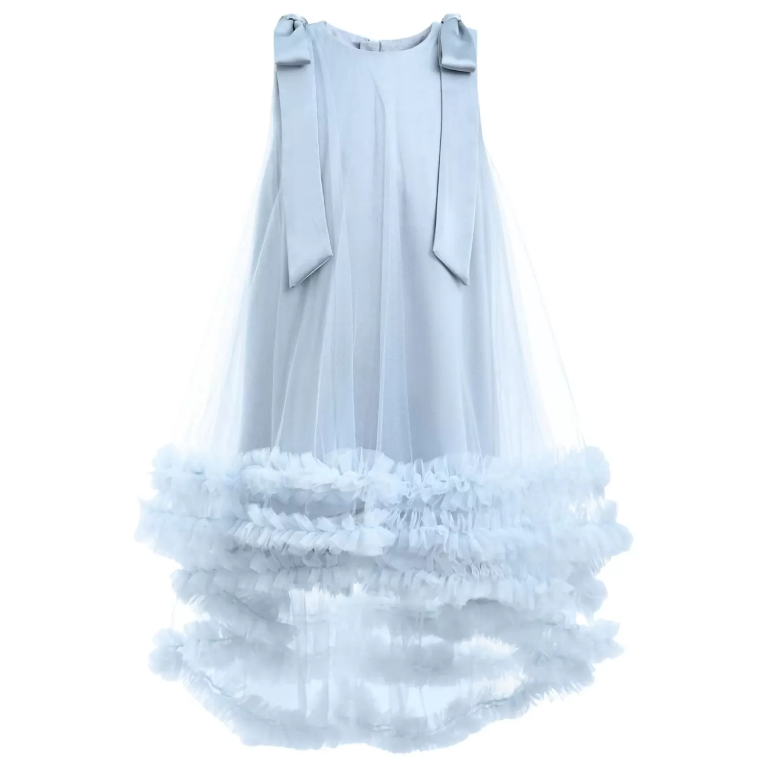 Dresses^Tulleen Violeta Sleeveless Ruffle Overlay Dress Blue