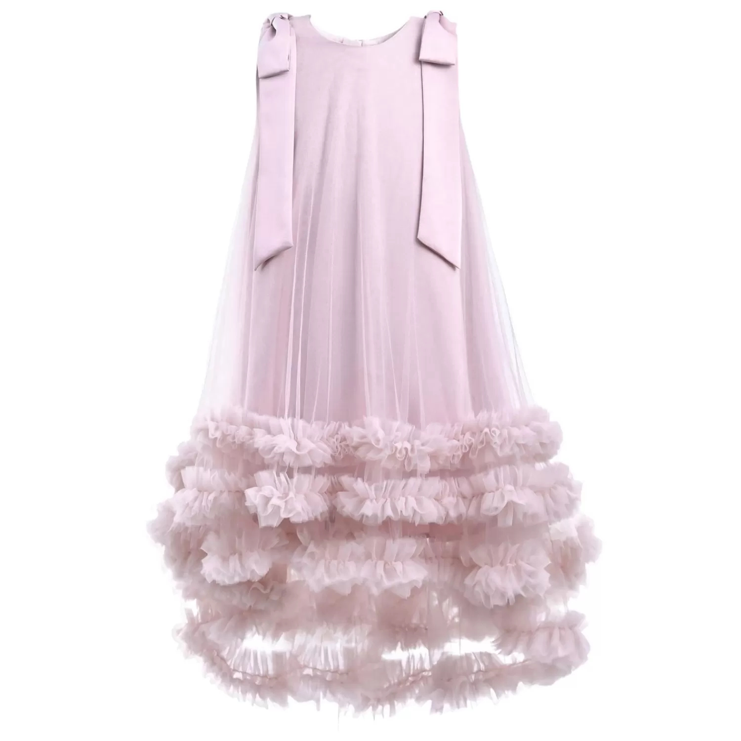 Dresses^Tulleen Violeta Sleeveless Ruffle Overlay Dress Pink